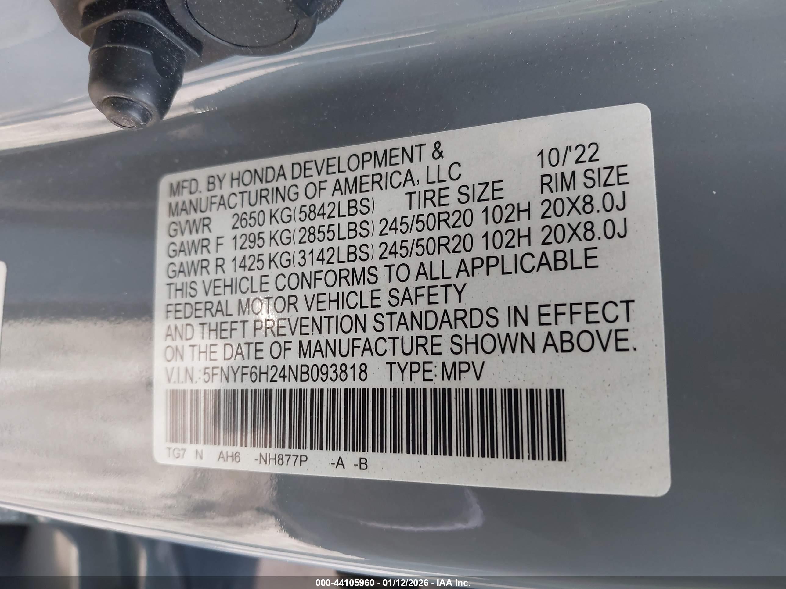 HONDA PILOT image 9