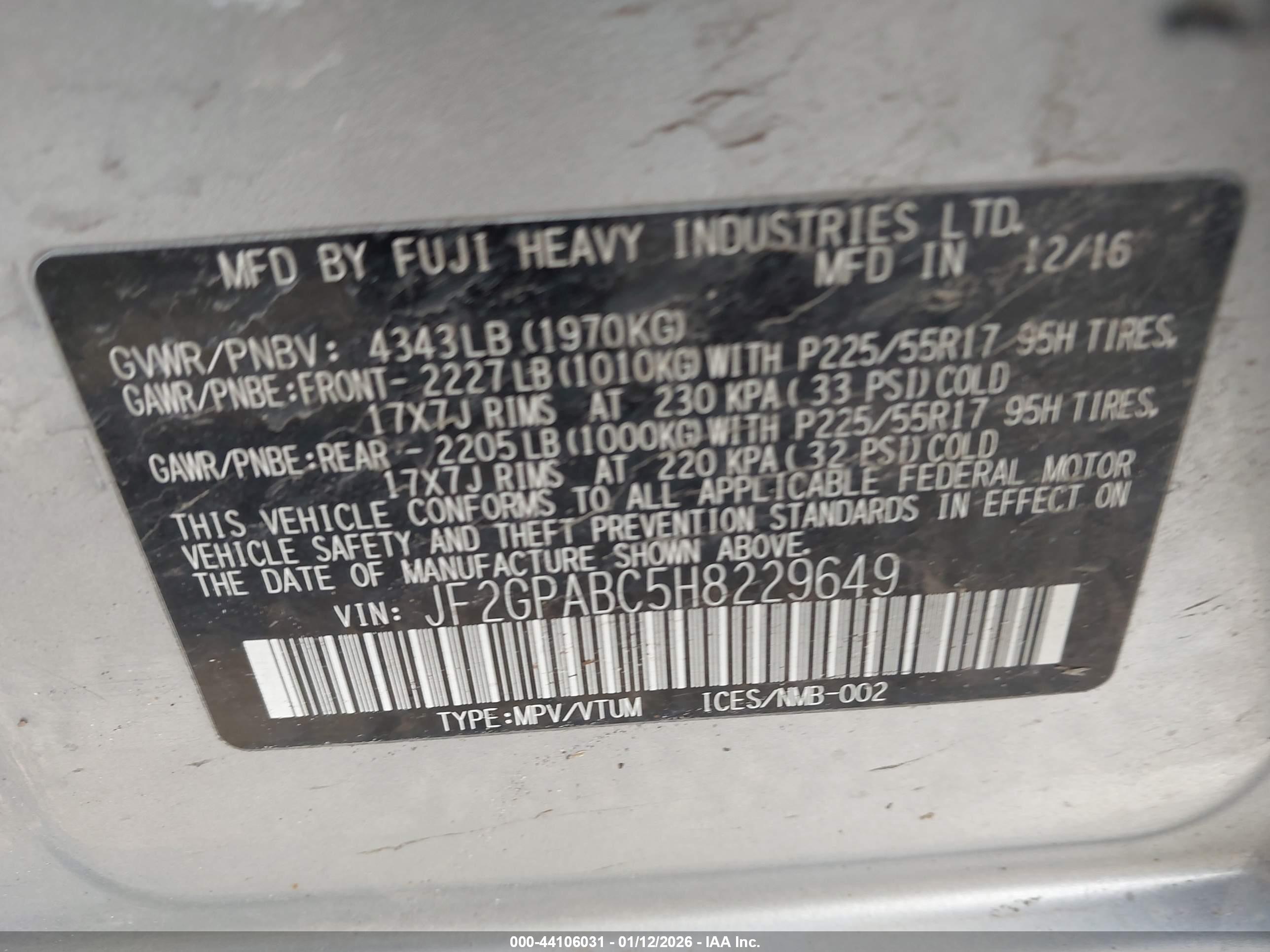 SUBARU CROSSTREK image 9