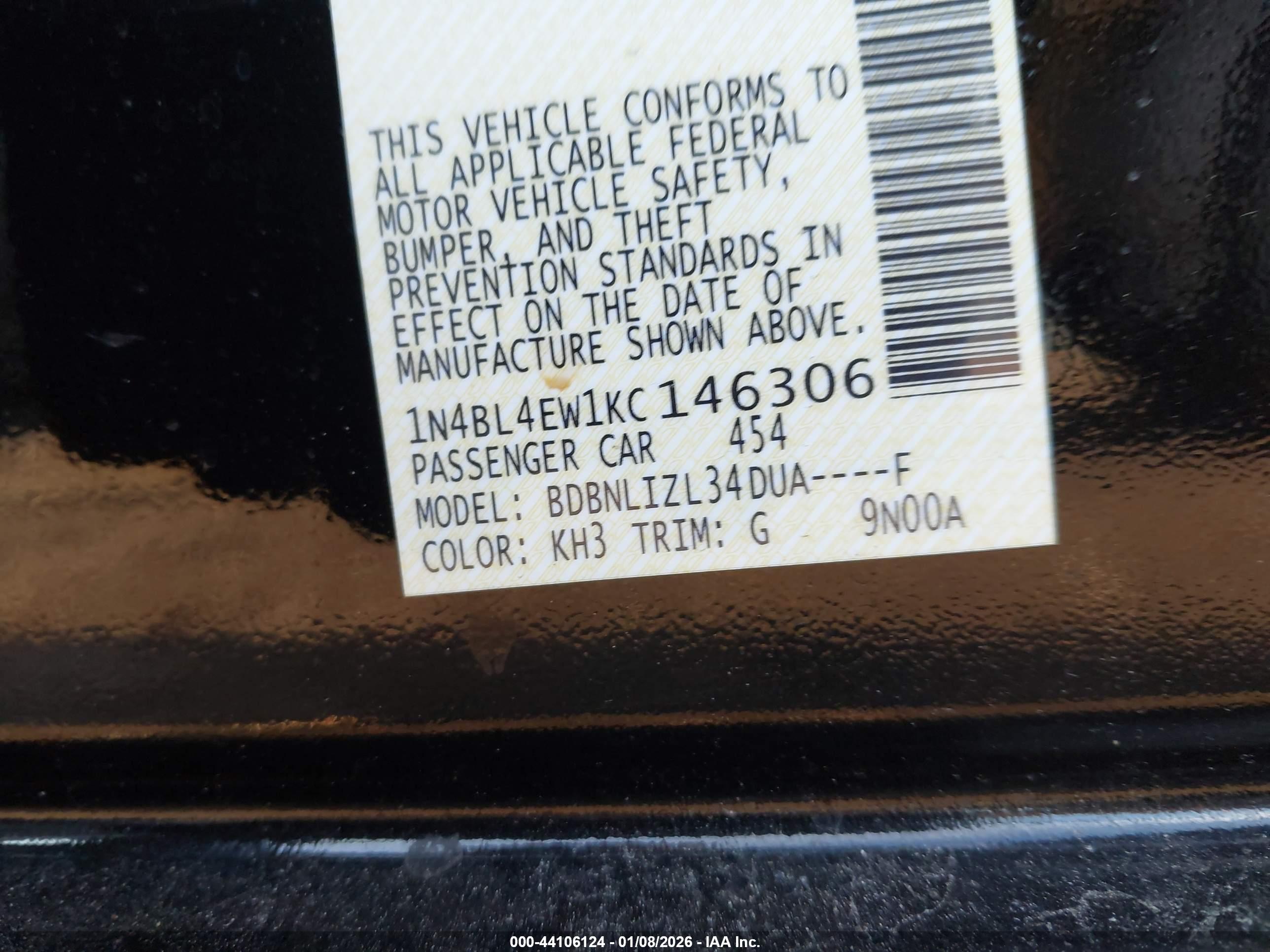 NISSAN ALTIMA image 9