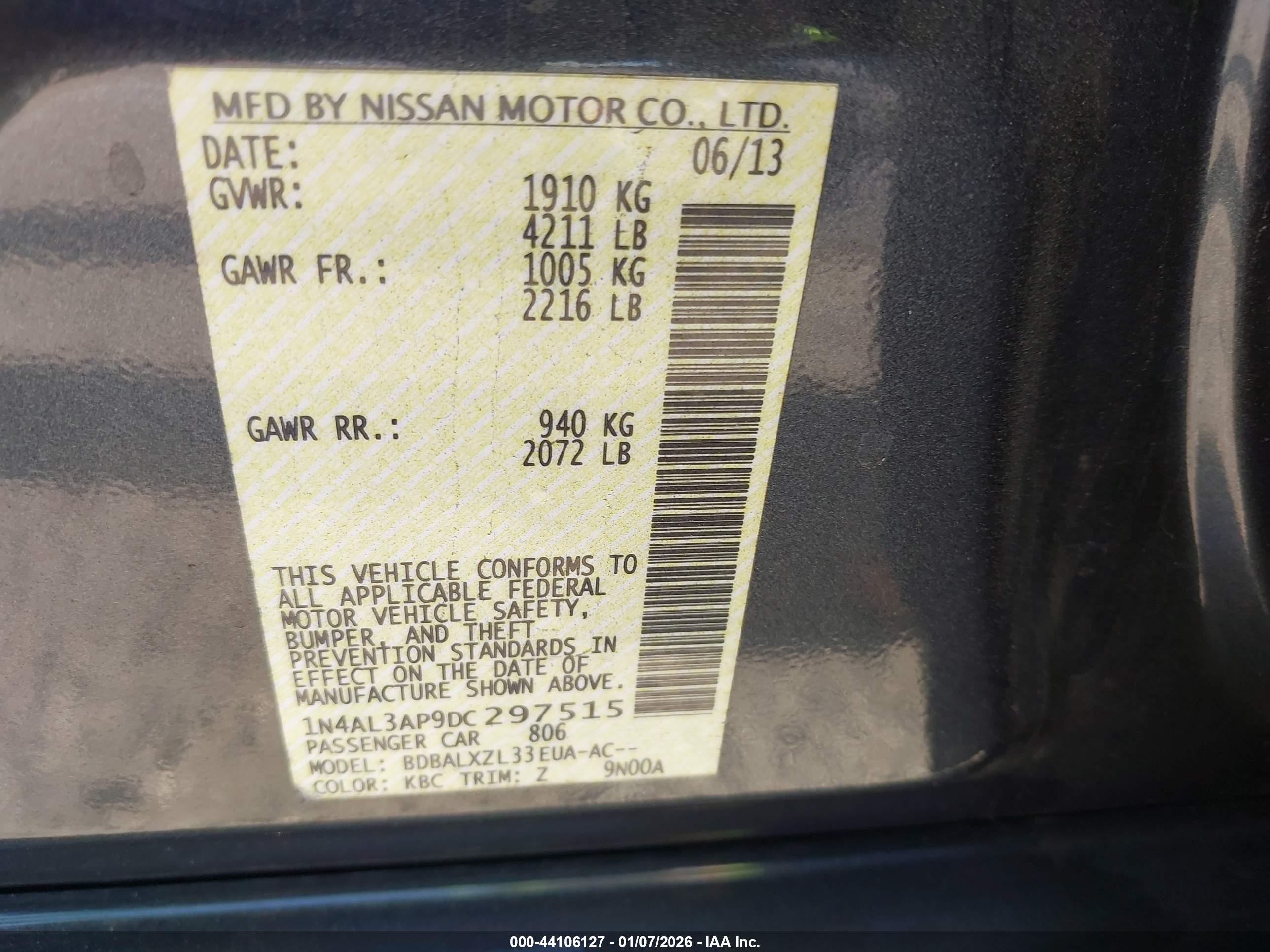 NISSAN ALTIMA image 9