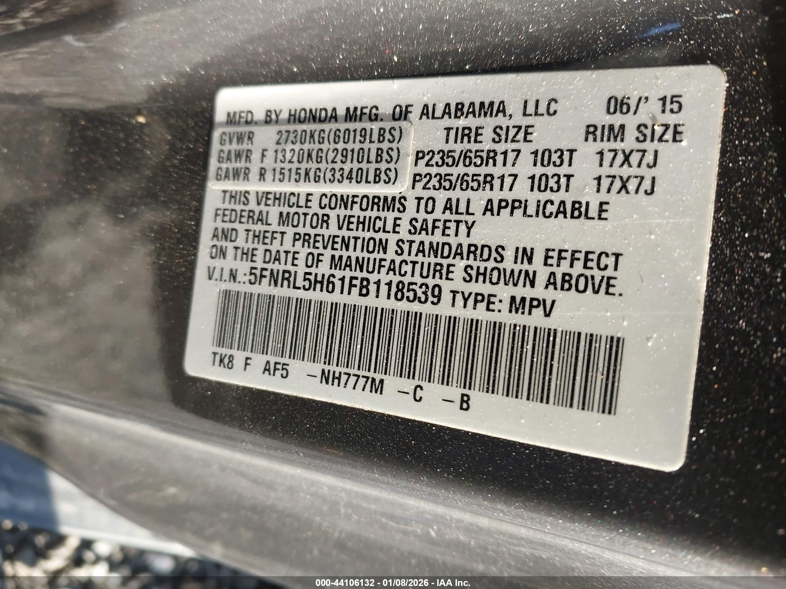 HONDA ODYSSEY image 9