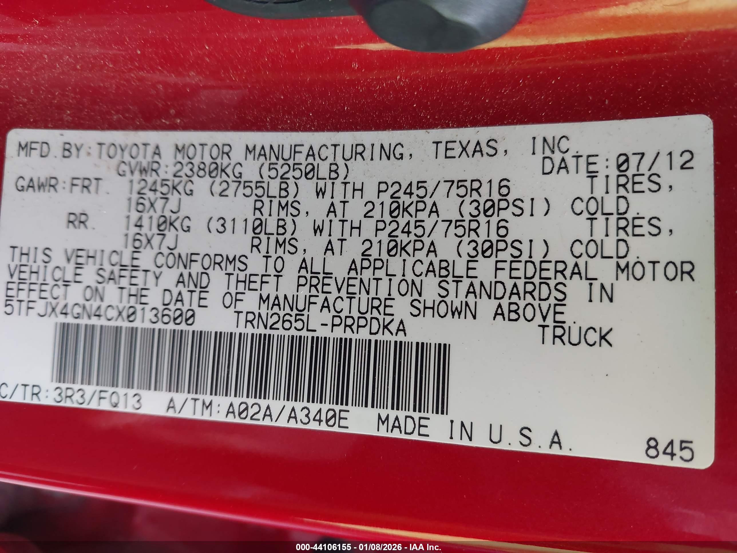 TOYOTA TACOMA image 9