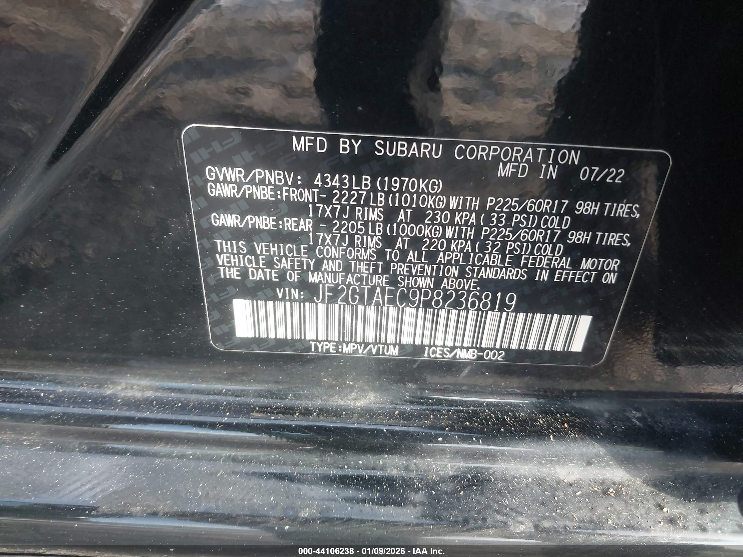 SUBARU CROSSTREK image 9