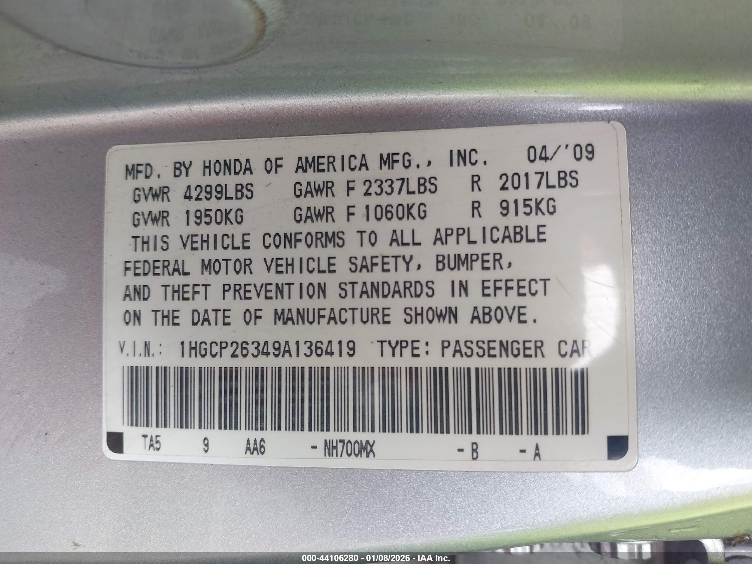 HONDA ACCORD image 9