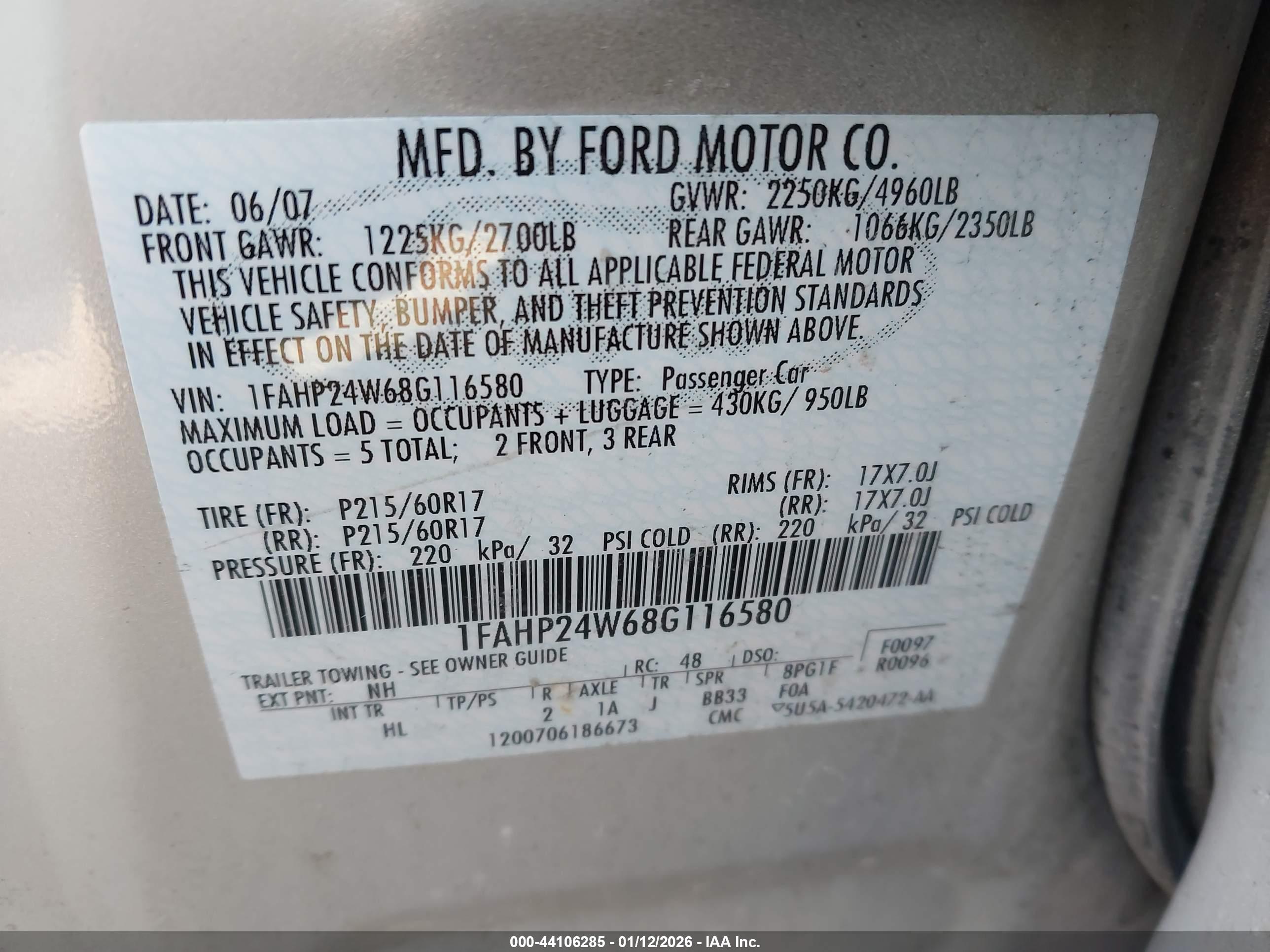 FORD TAURUS image 9