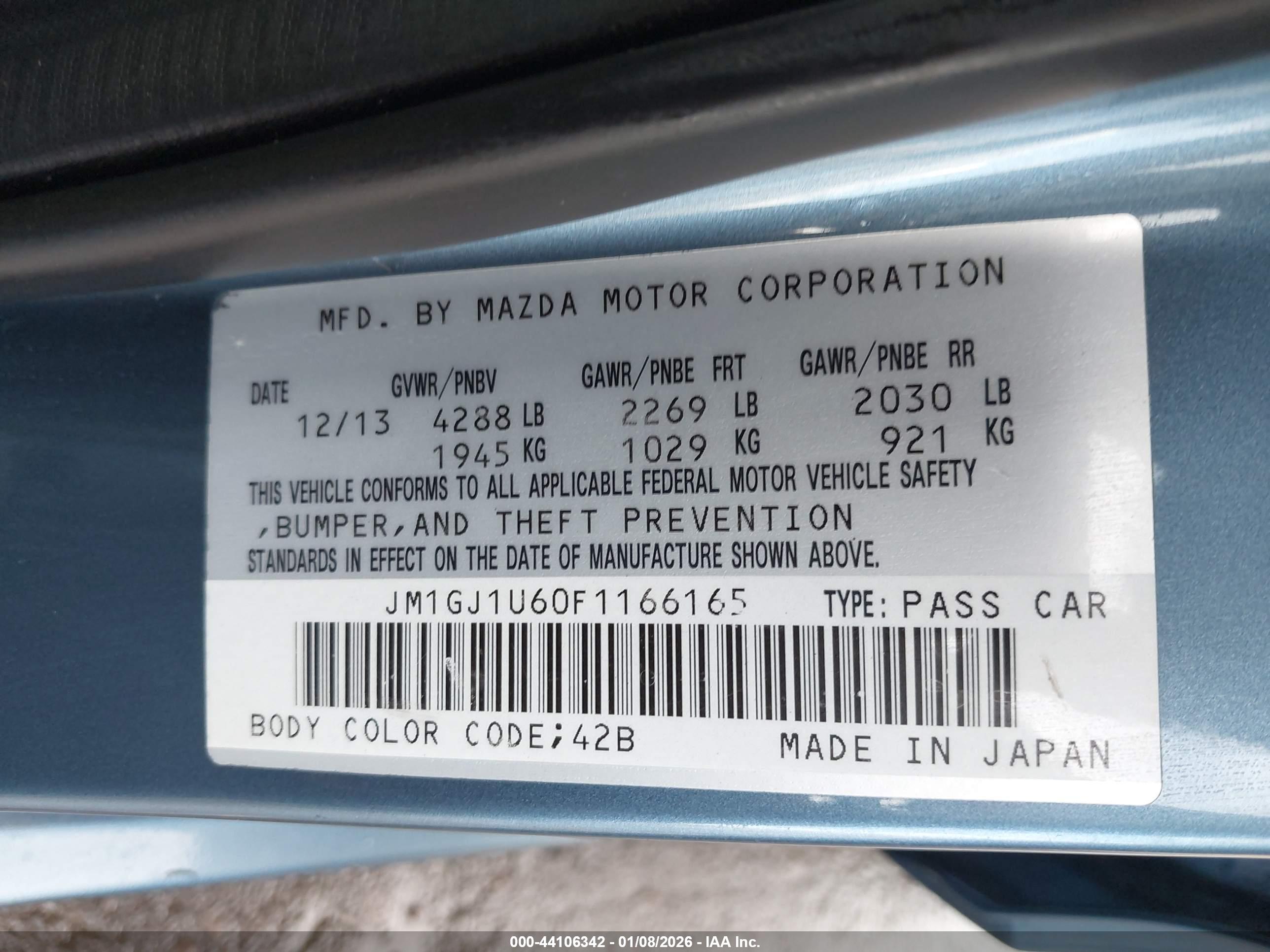 MAZDA MAZDA6 image 9