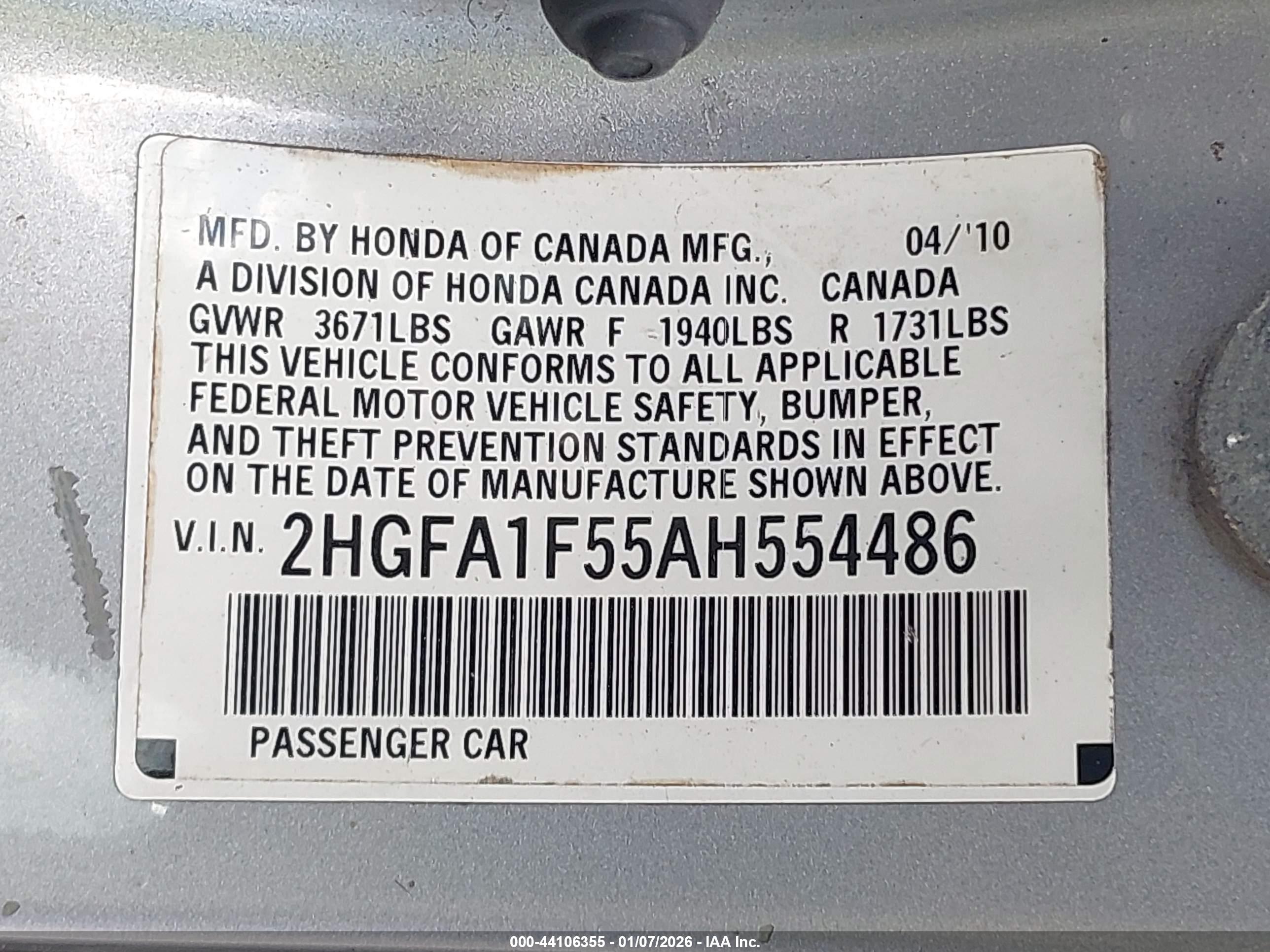 HONDA CIVIC image 9