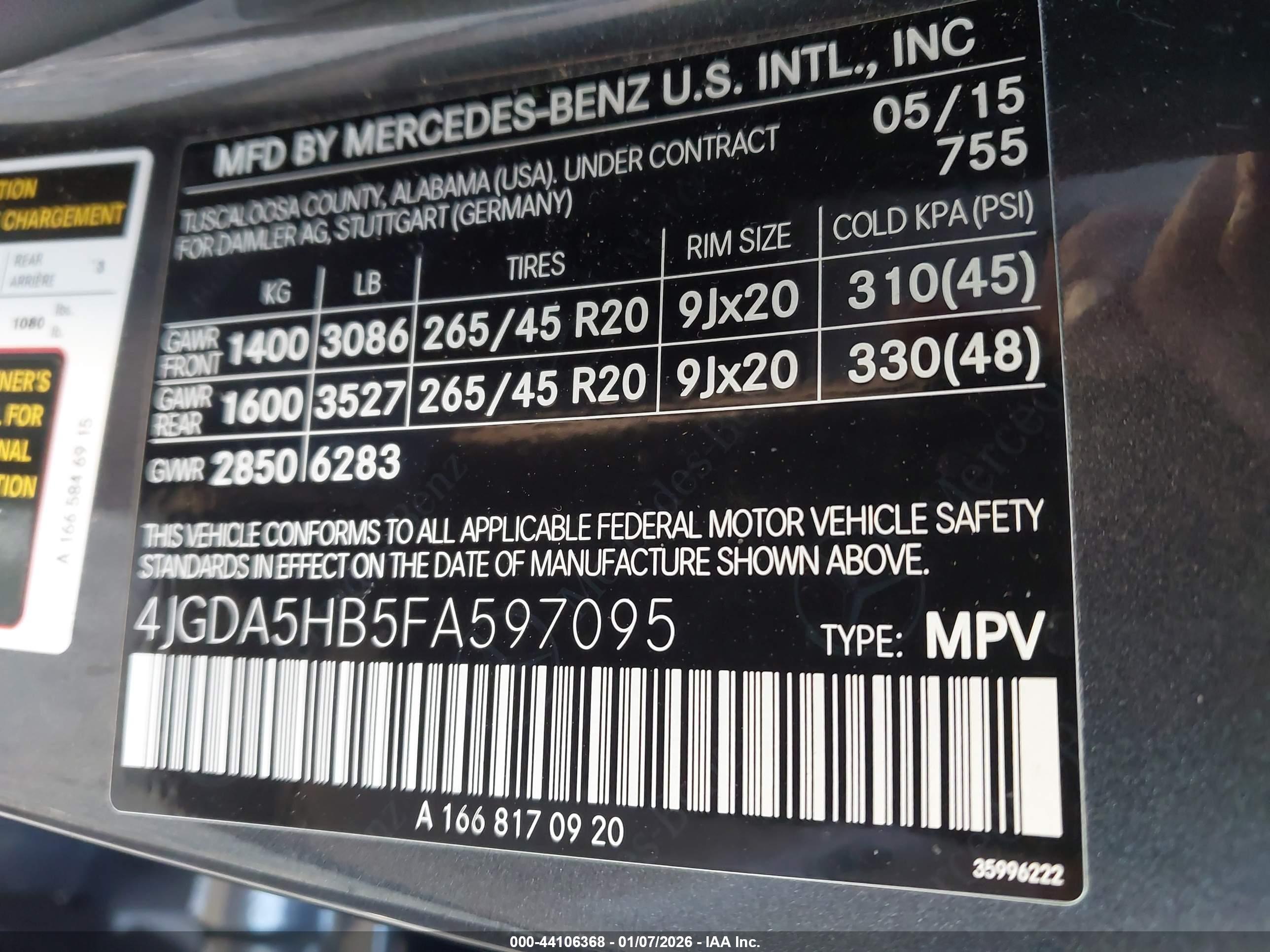 MERCEDES-BENZ ML image 9