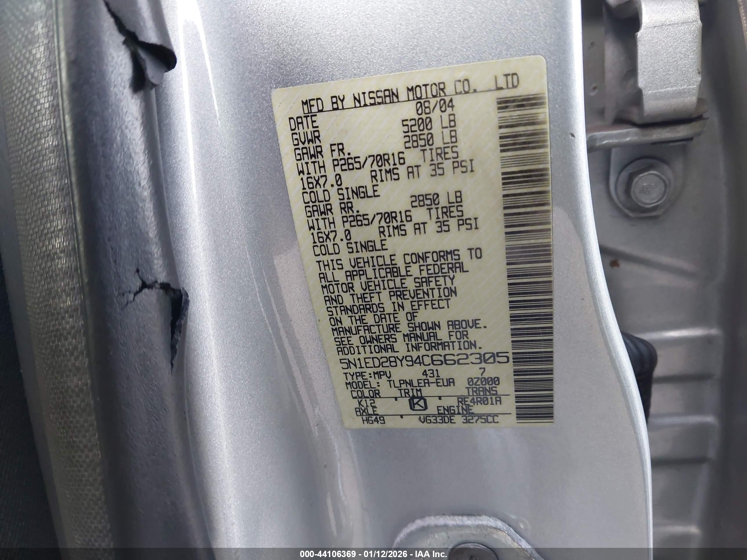NISSAN XTERRA image 9