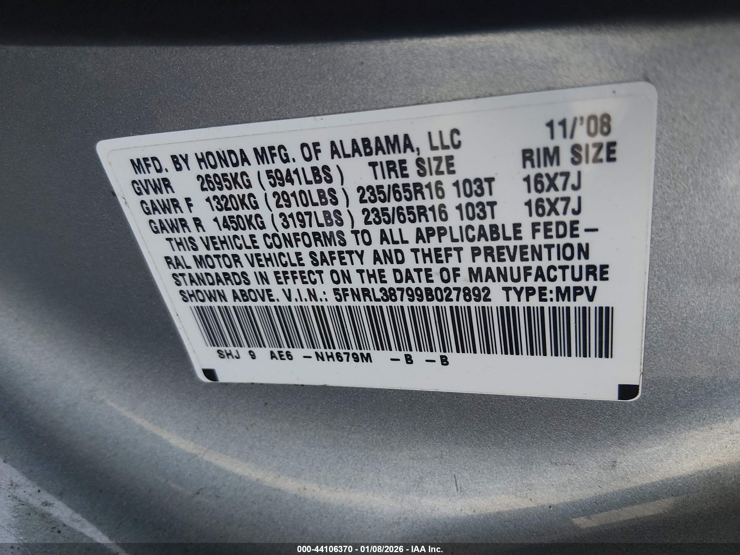 HONDA ODYSSEY image 9