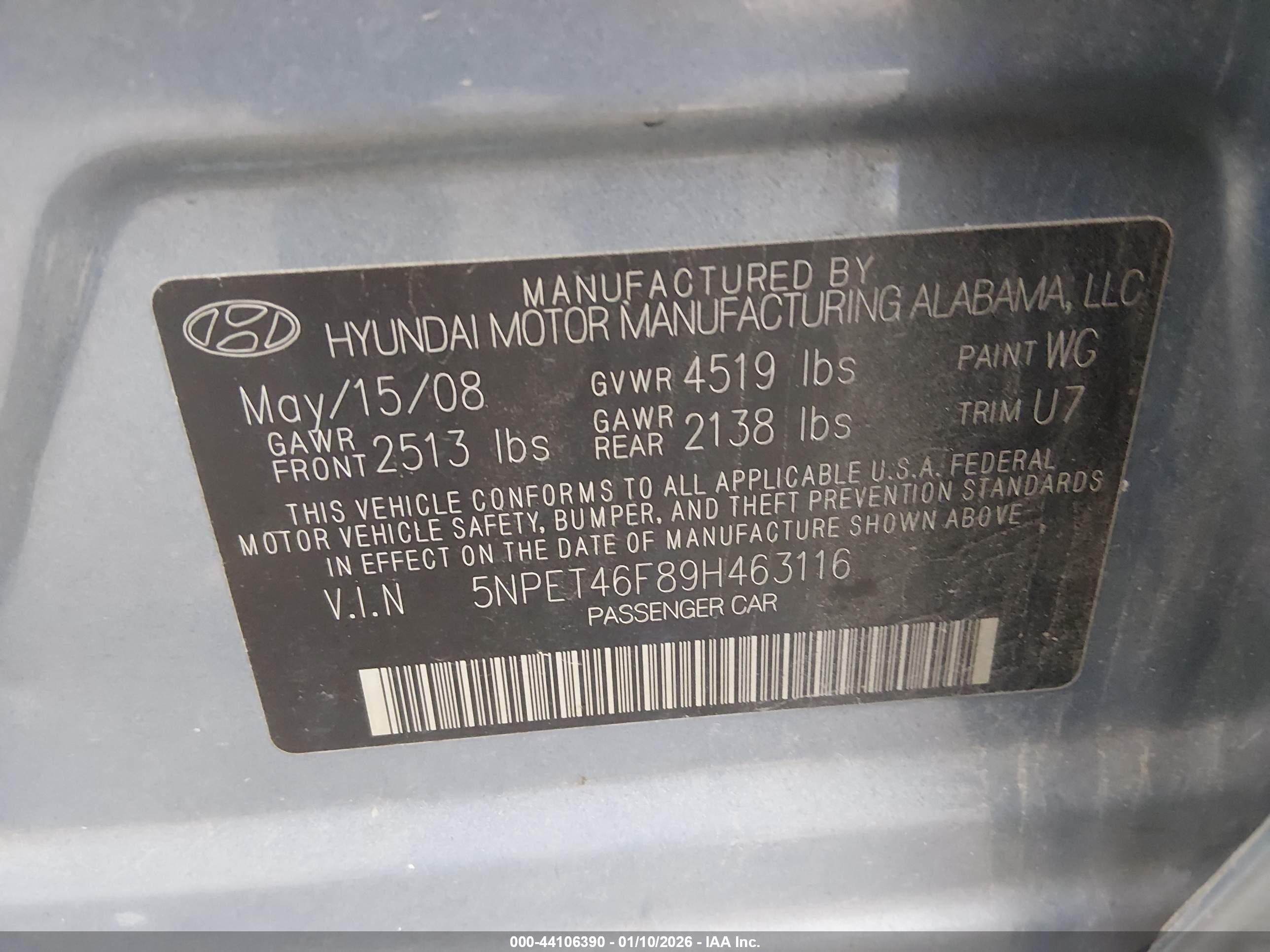 HYUNDAI SONATA image 9