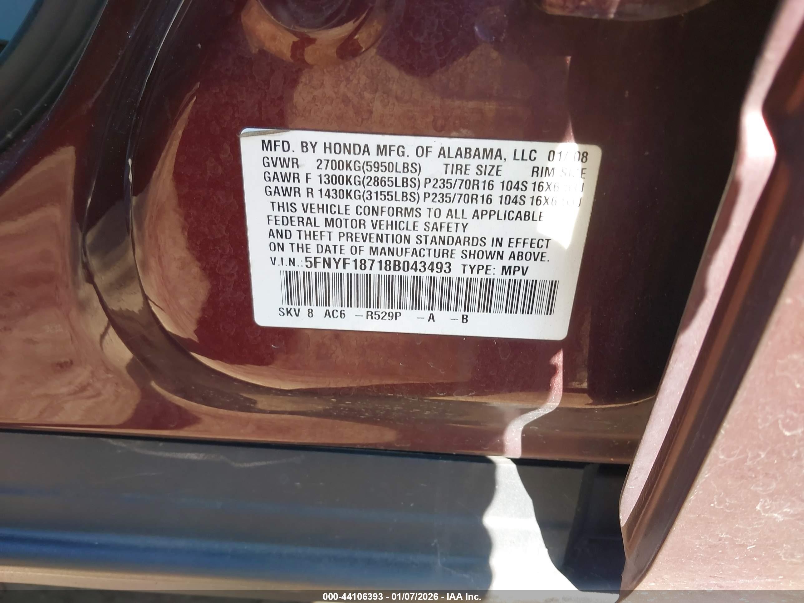 HONDA PILOT image 9