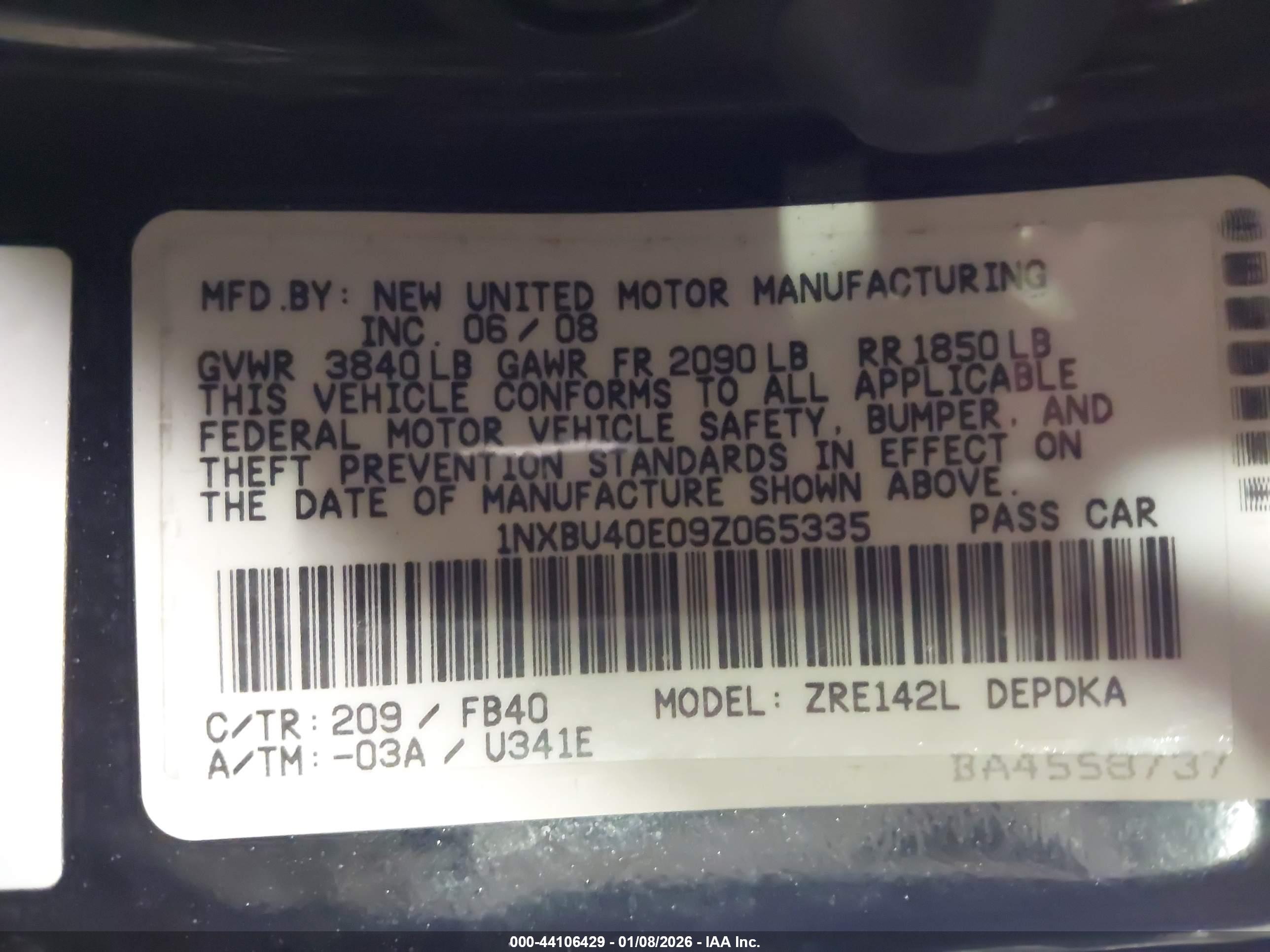 TOYOTA COROLLA image 9