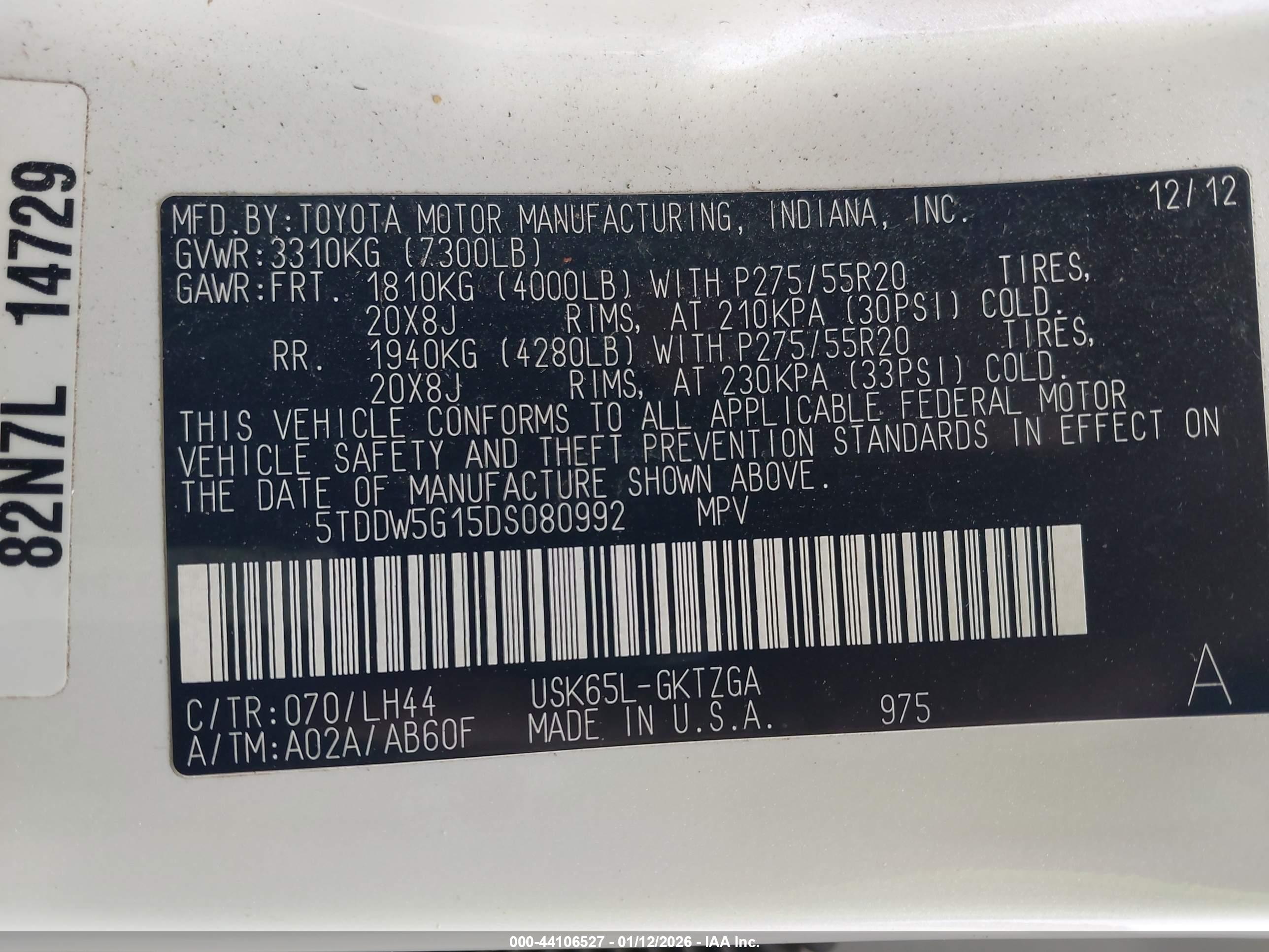 TOYOTA SEQUOIA image 9