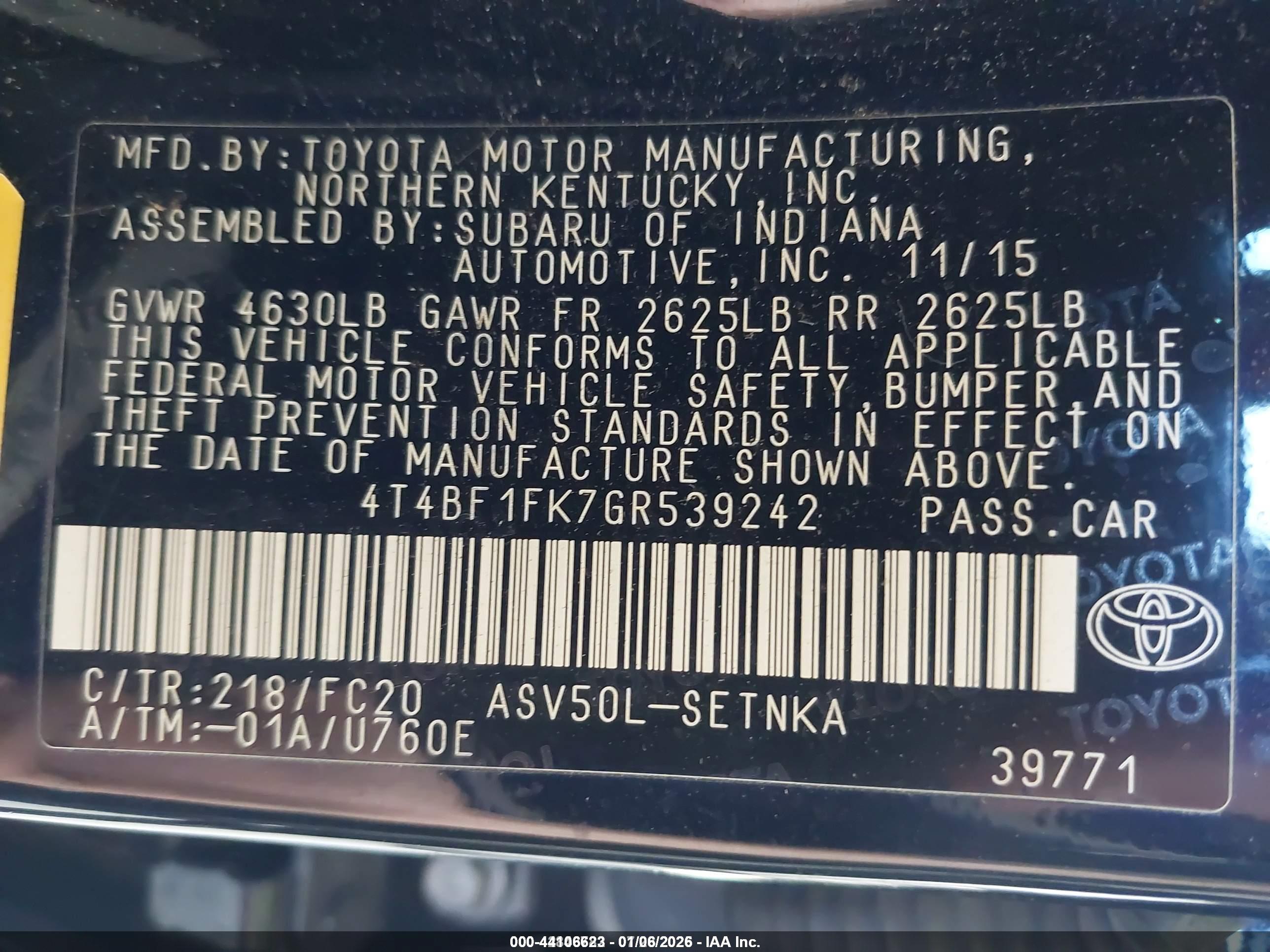 TOYOTA CAMRY image 9