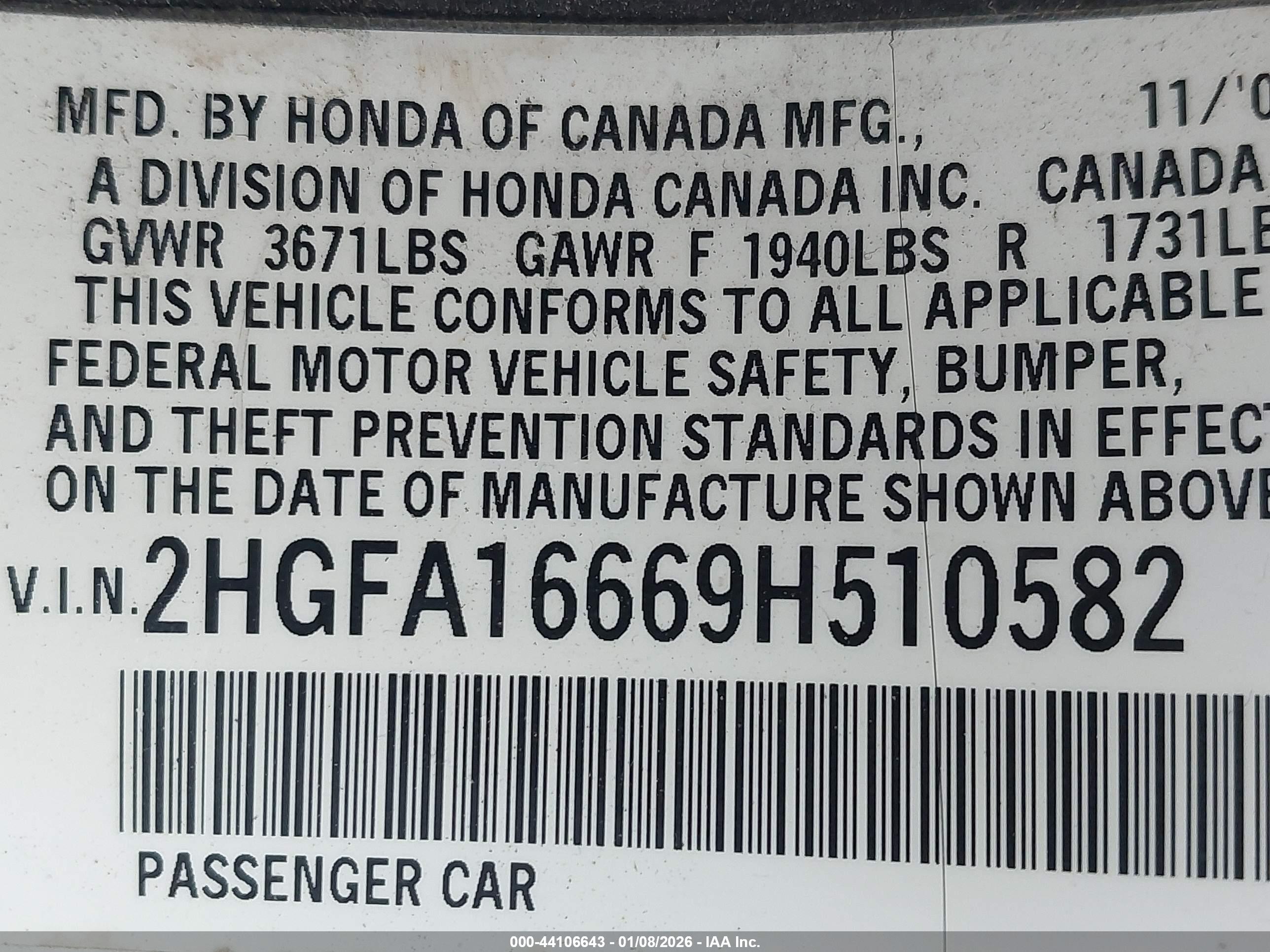 HONDA CIVIC image 9