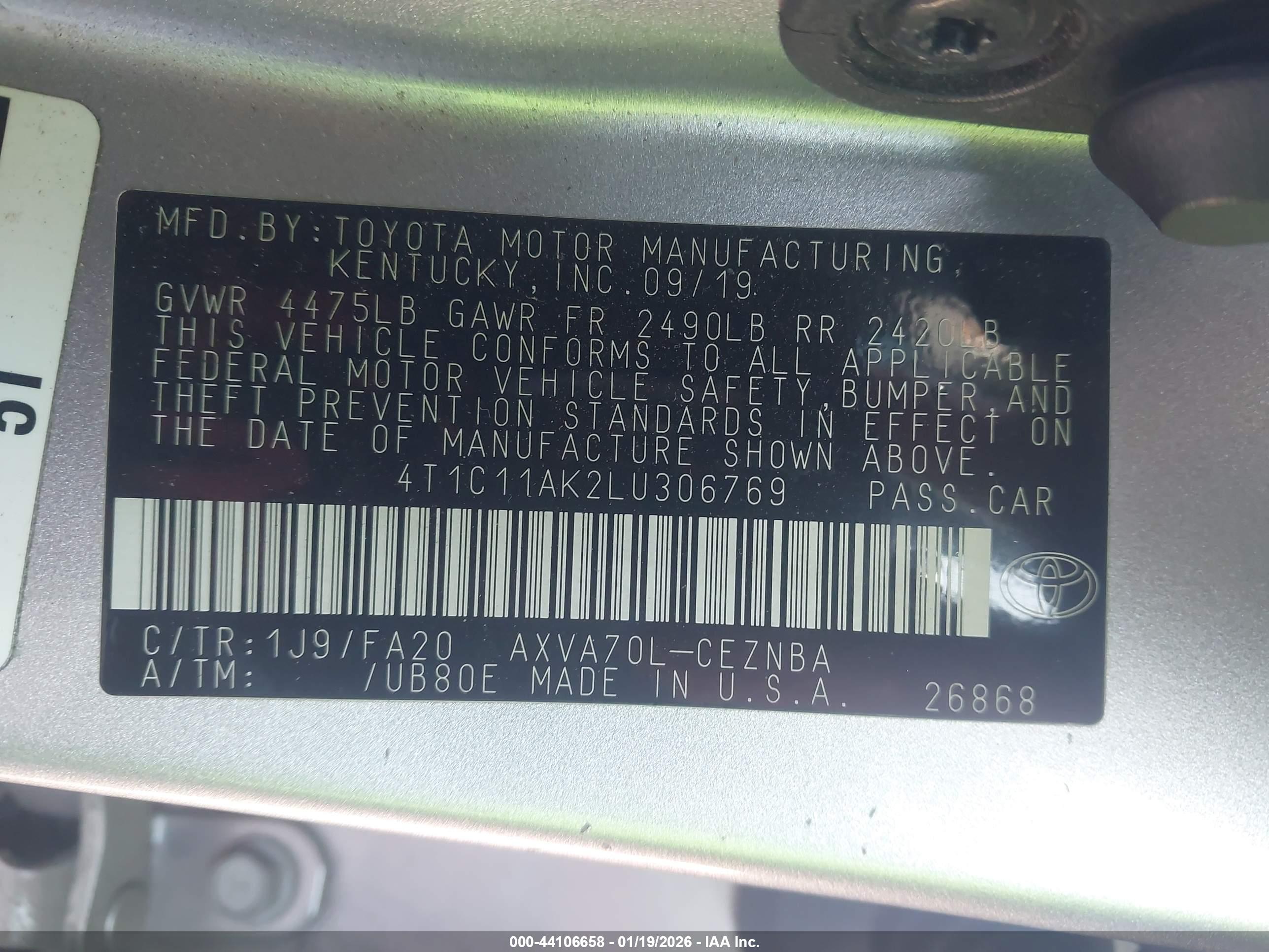 TOYOTA CAMRY image 9