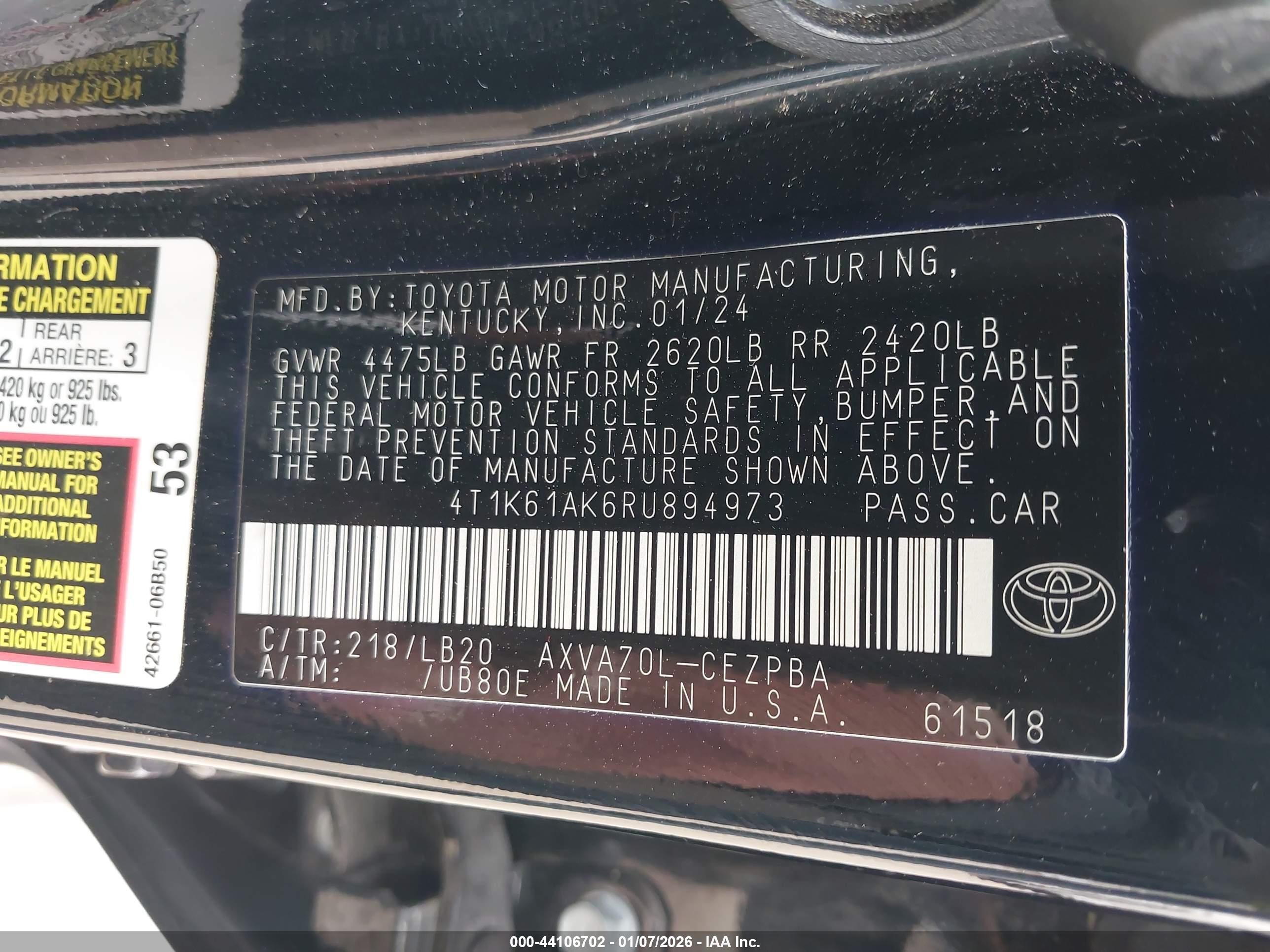 TOYOTA CAMRY image 9