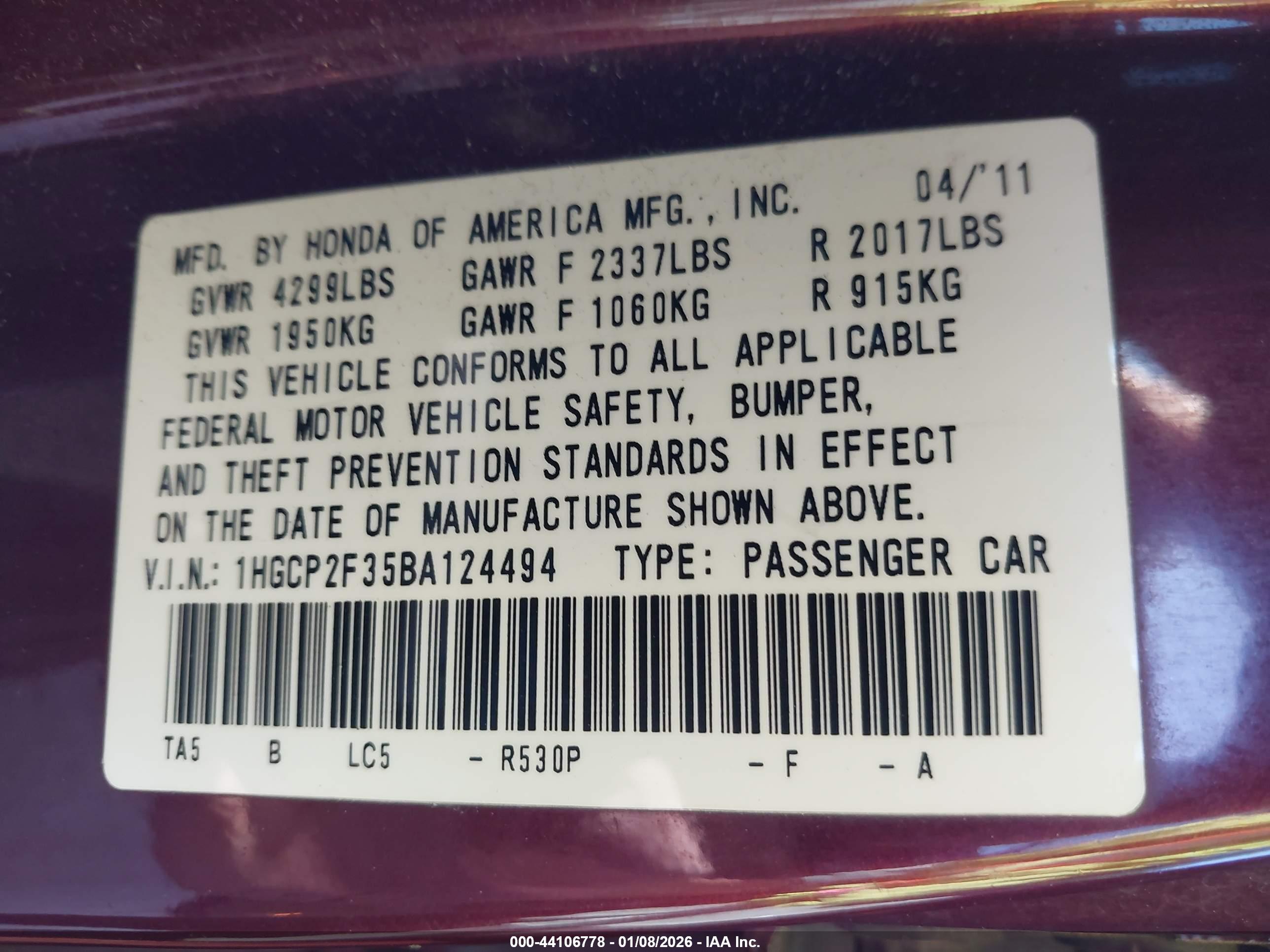 HONDA ACCORD image 9