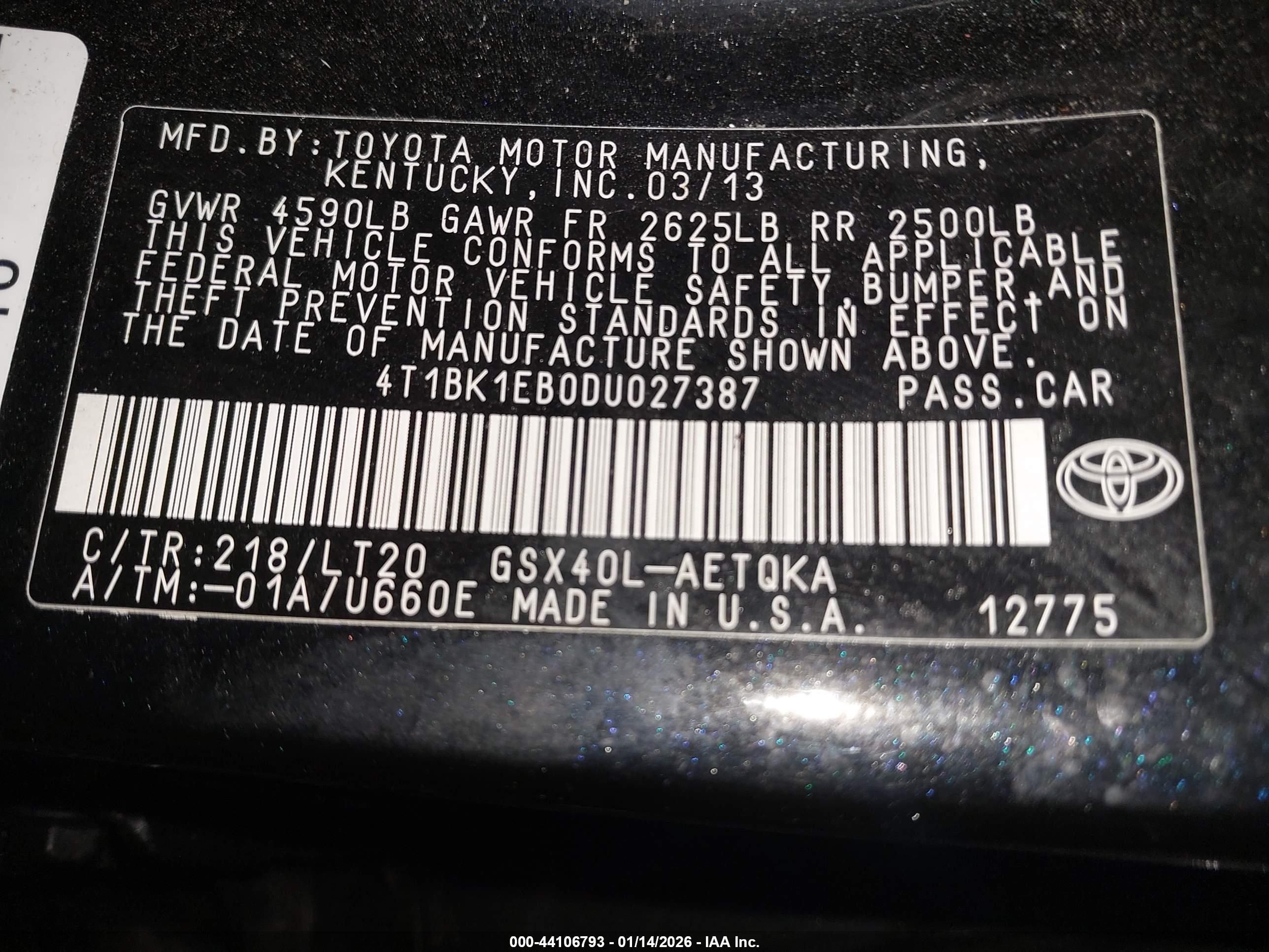 TOYOTA AVALON image 9