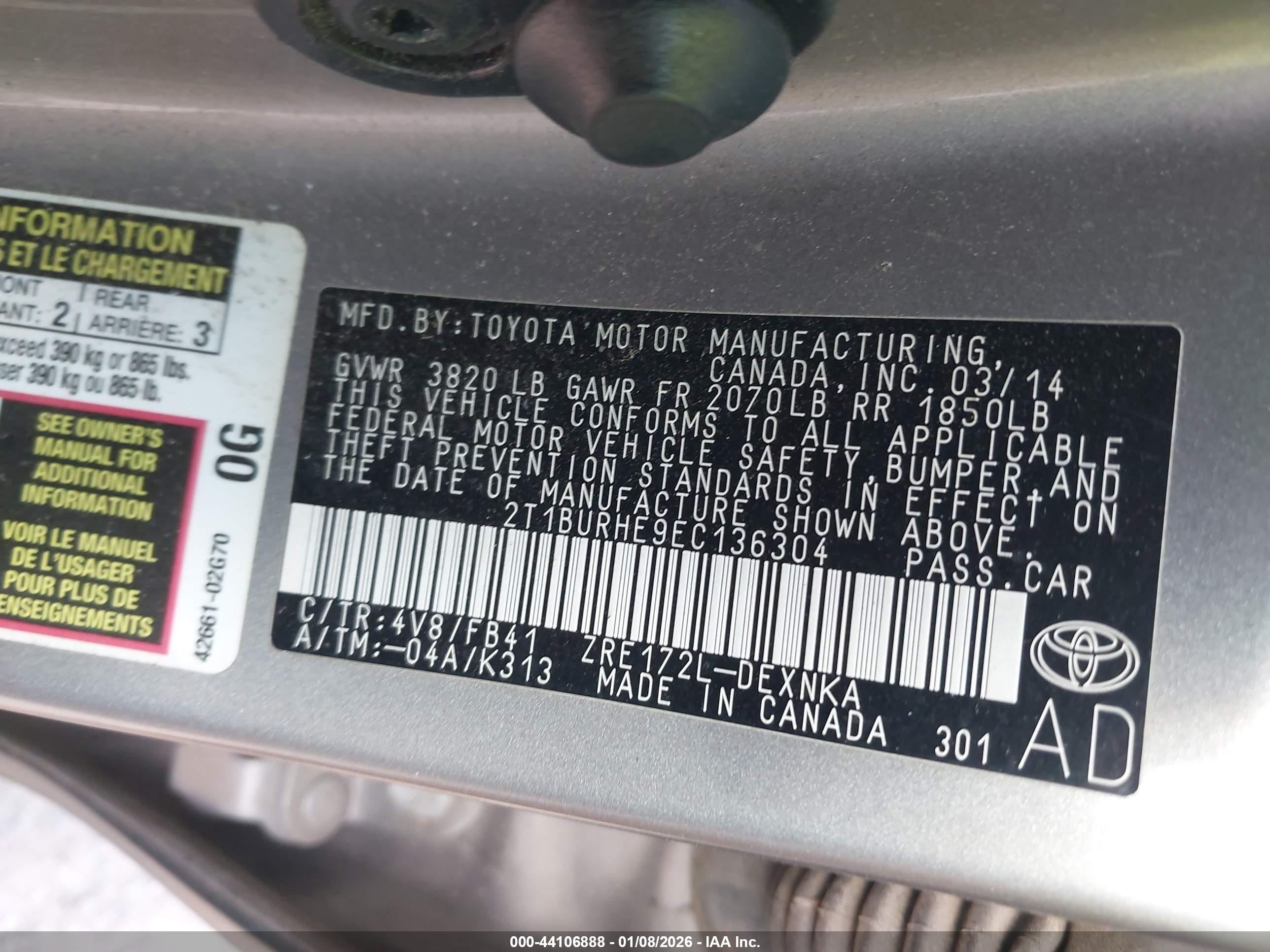 TOYOTA COROLLA image 9