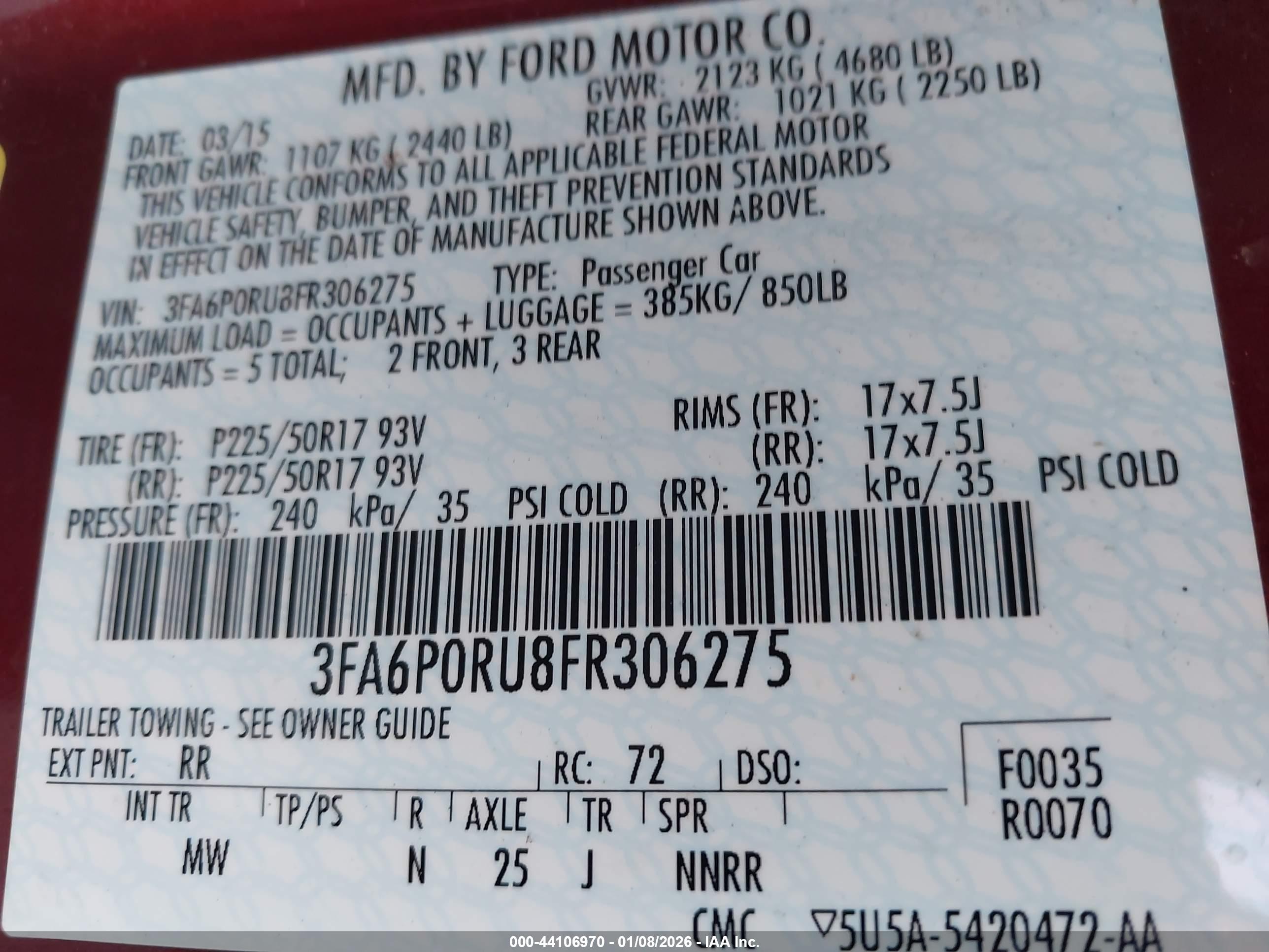 FORD FUSION image 9