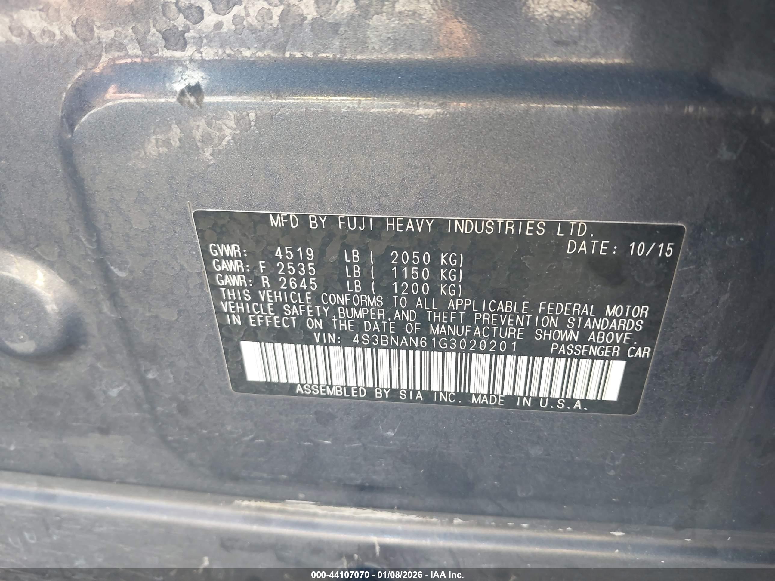 SUBARU LEGACY image 9