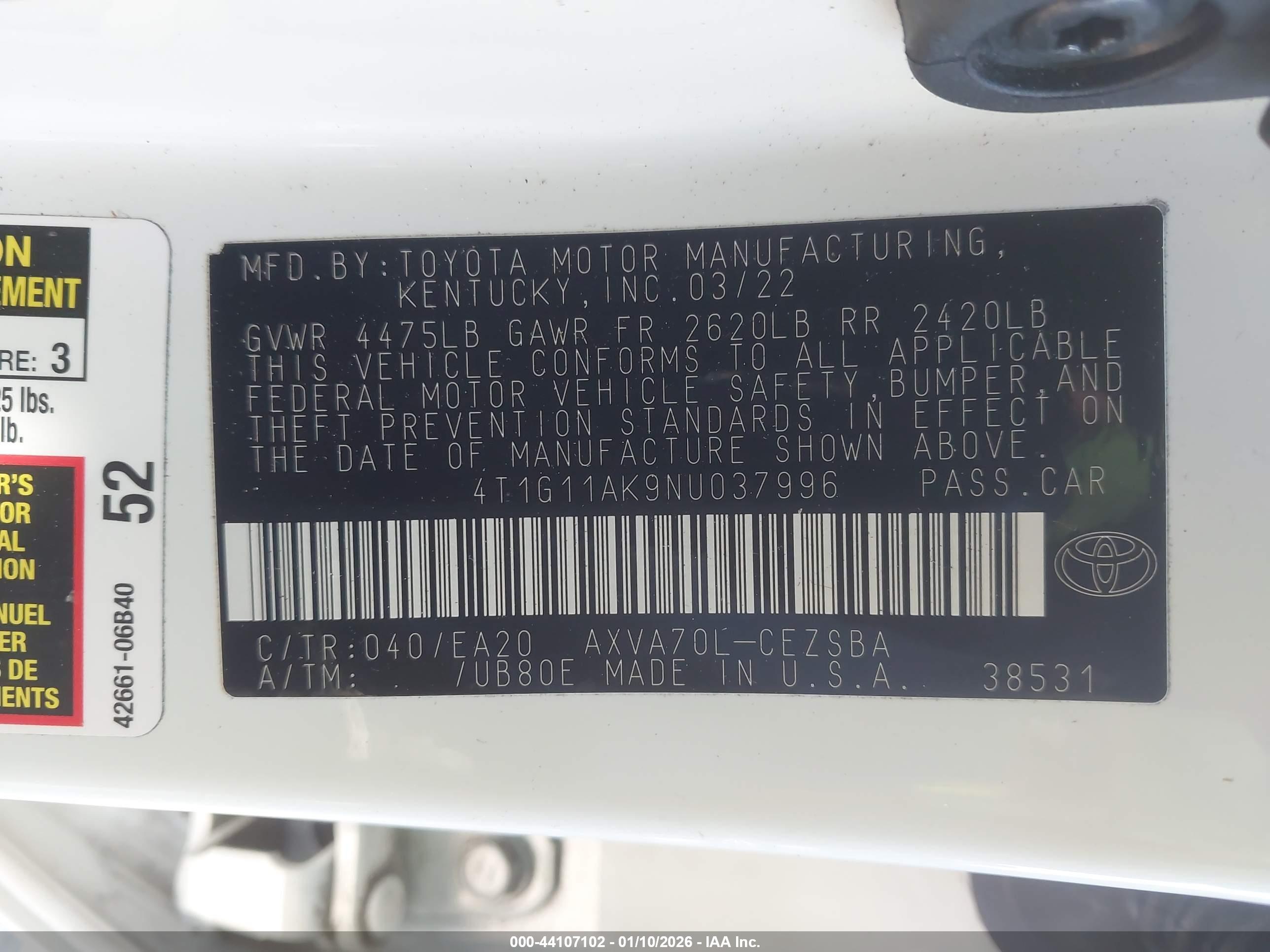 TOYOTA CAMRY image 9