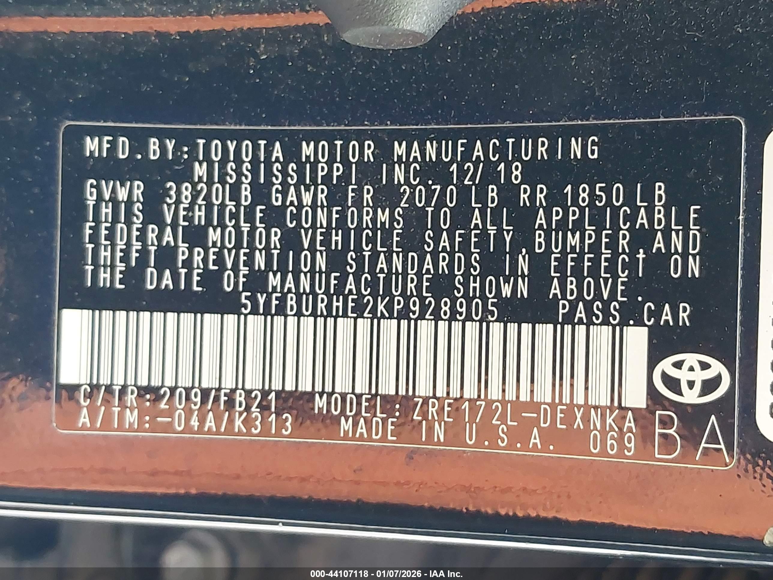 TOYOTA COROLLA image 9