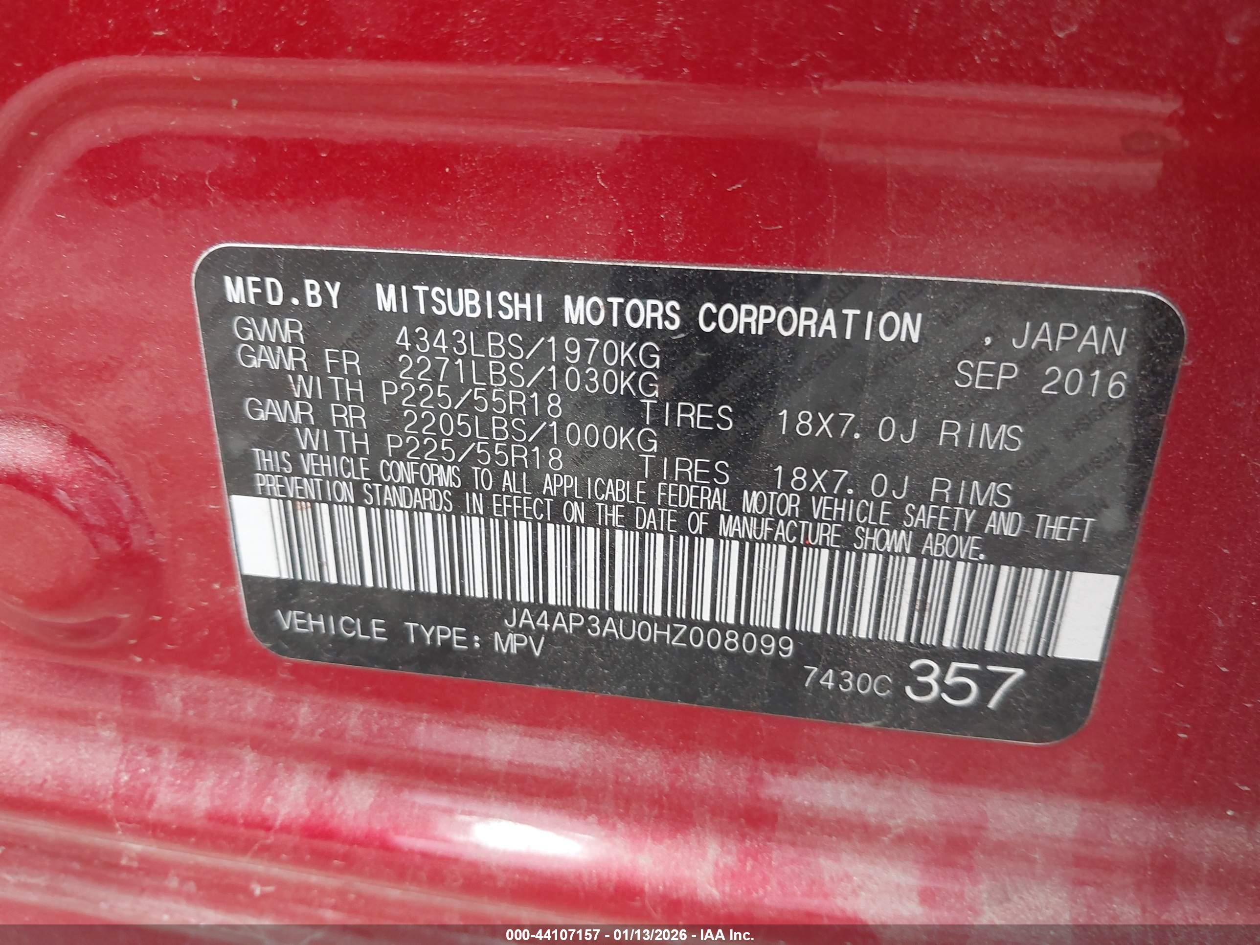 MITSUBISHI OUTLANDER image 9