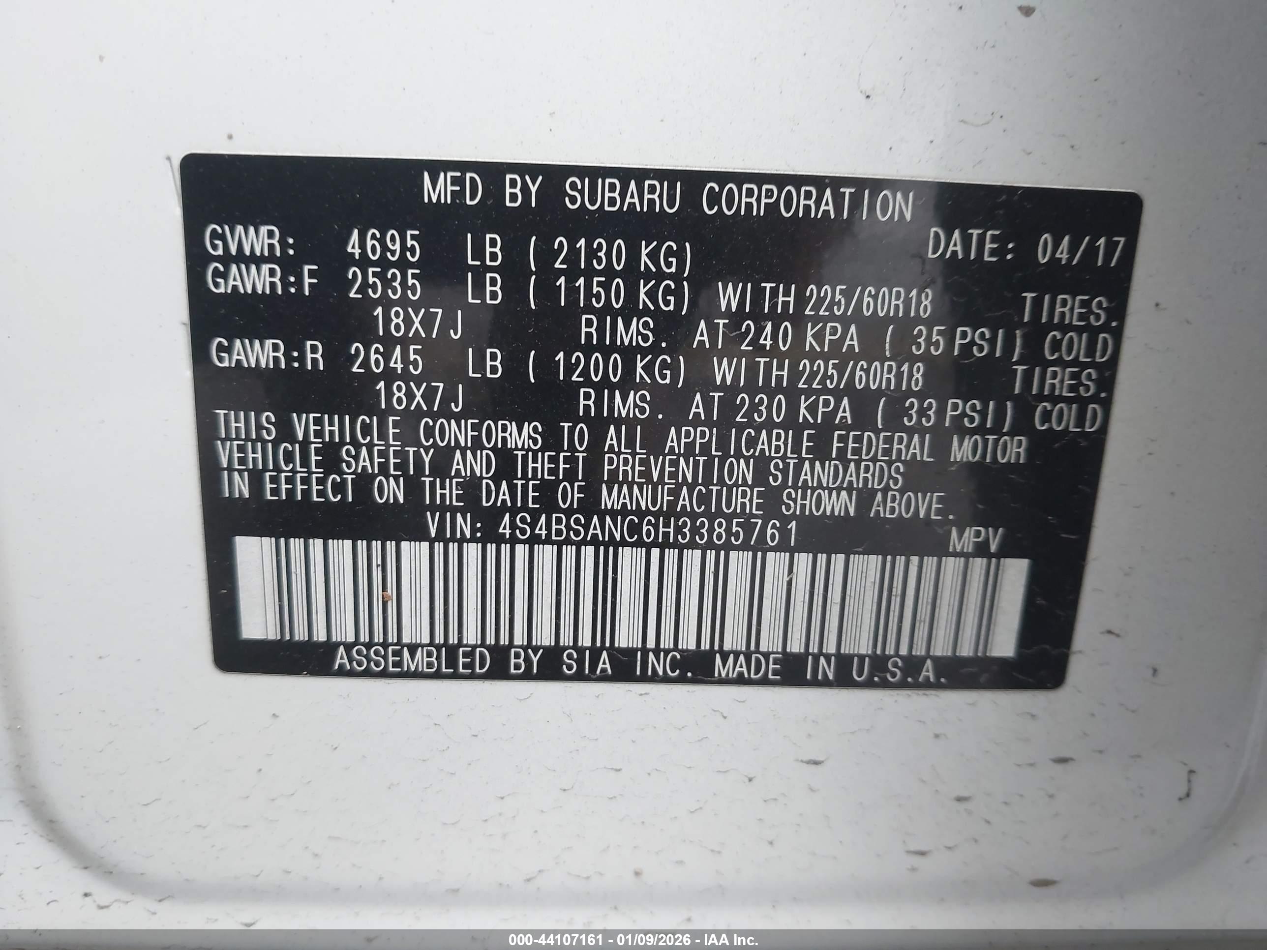 SUBARU OUTBACK image 9