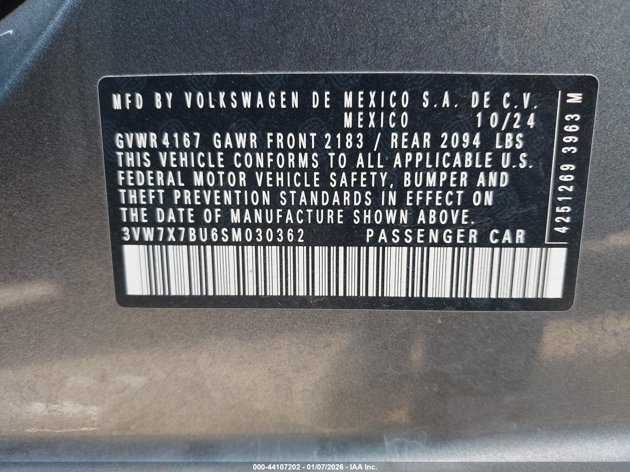 VOLKSWAGEN JETTA image 9