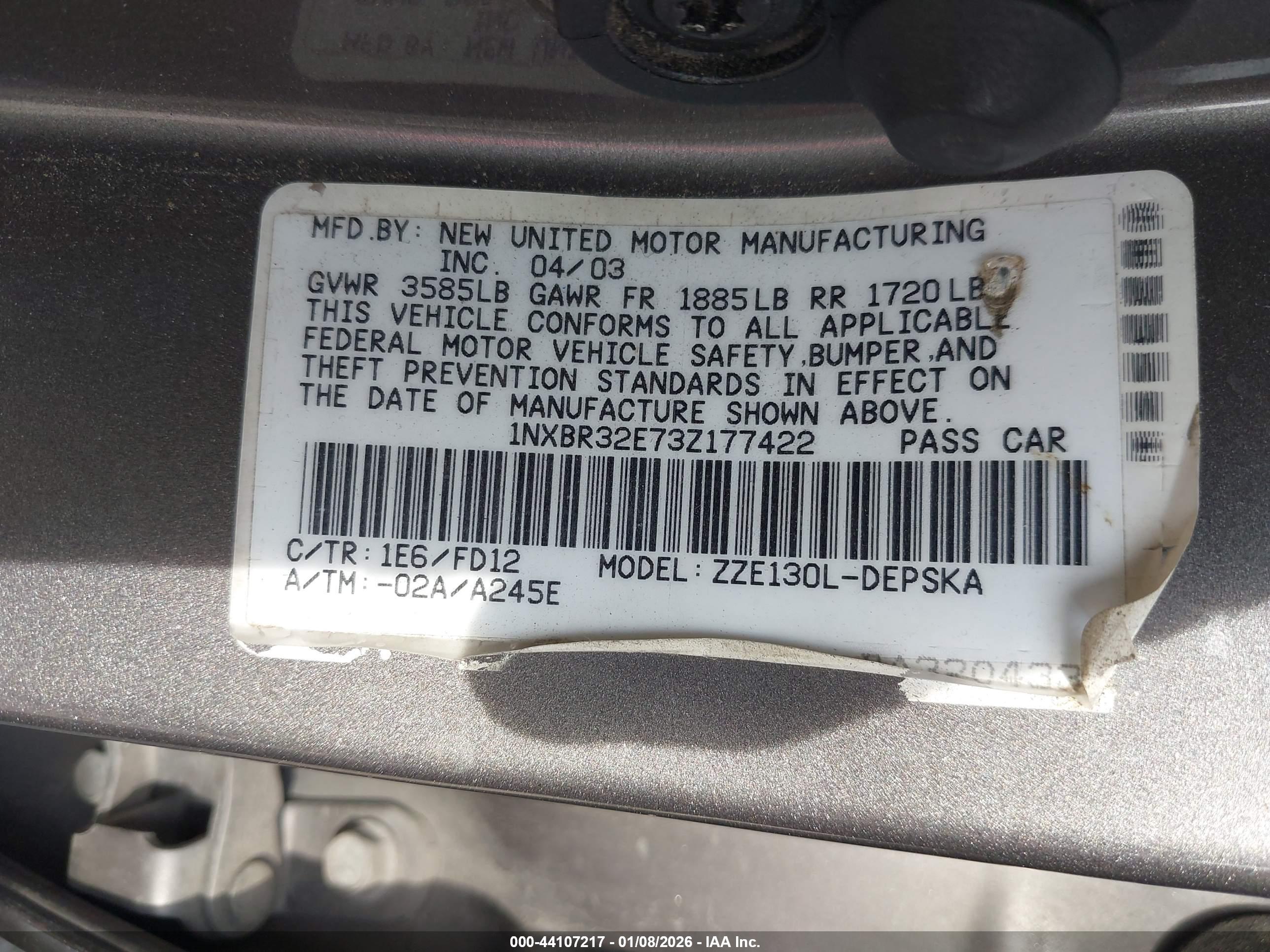 TOYOTA COROLLA image 9