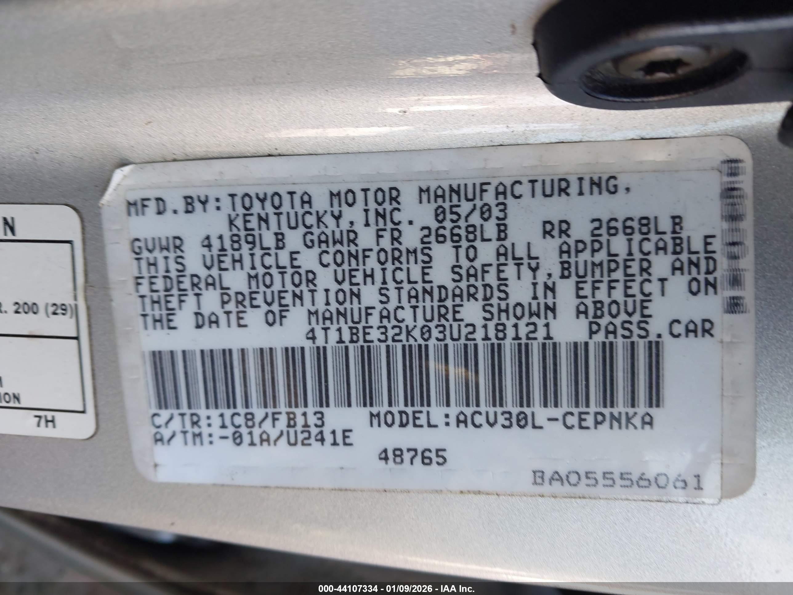 TOYOTA CAMRY image 9