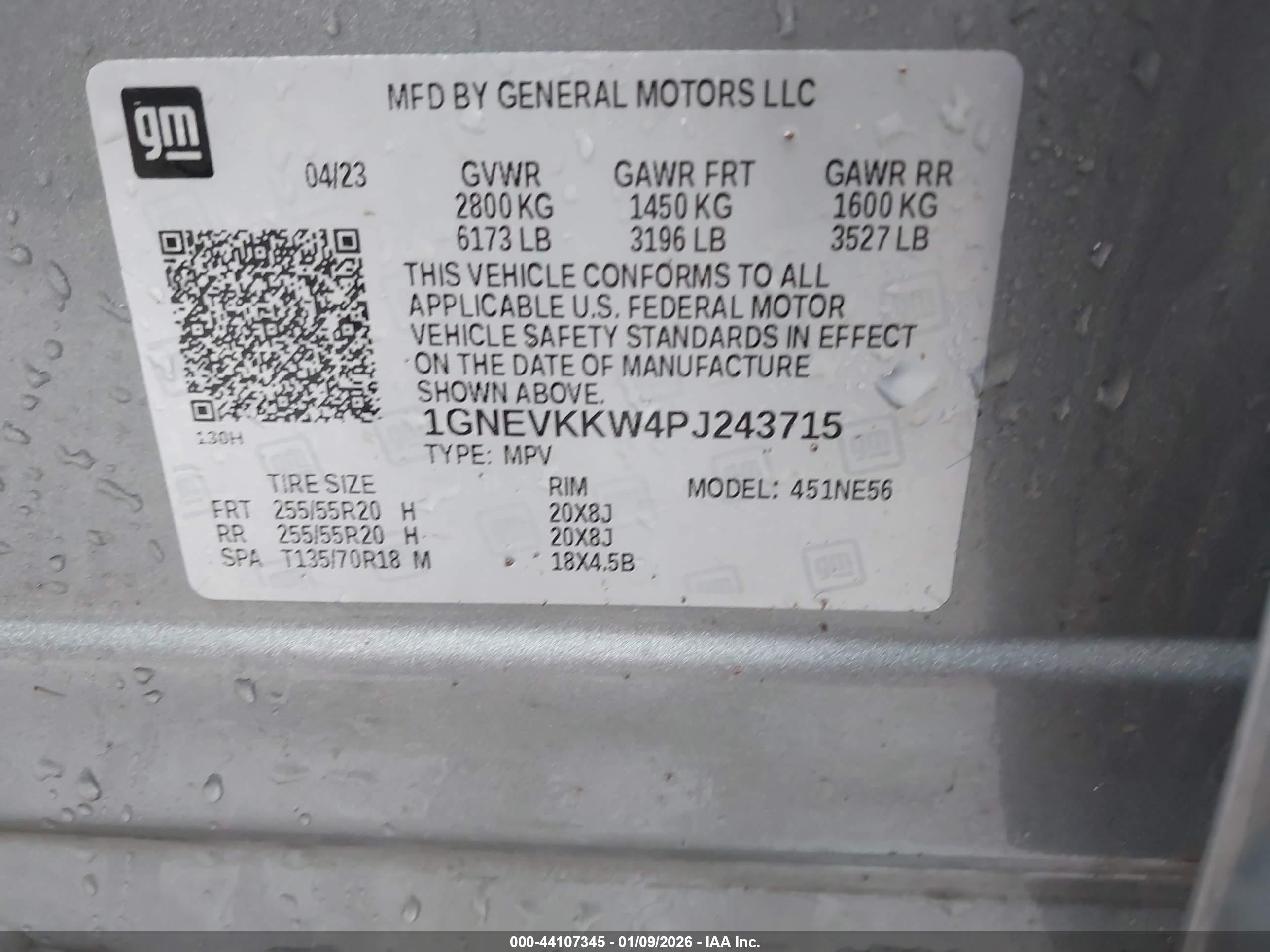 CHEVROLET TRAVERSE image 9
