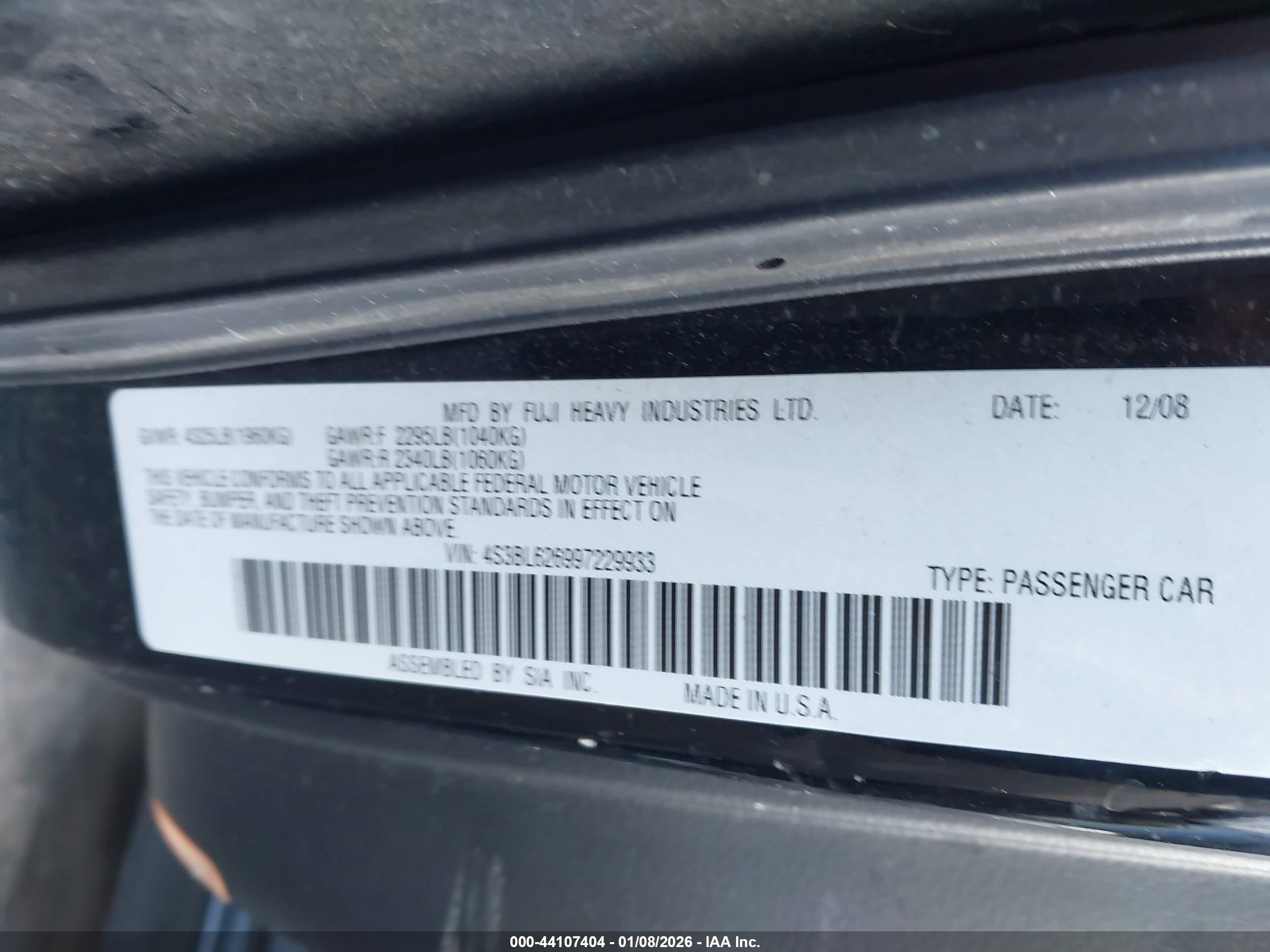 SUBARU LEGACY image 9