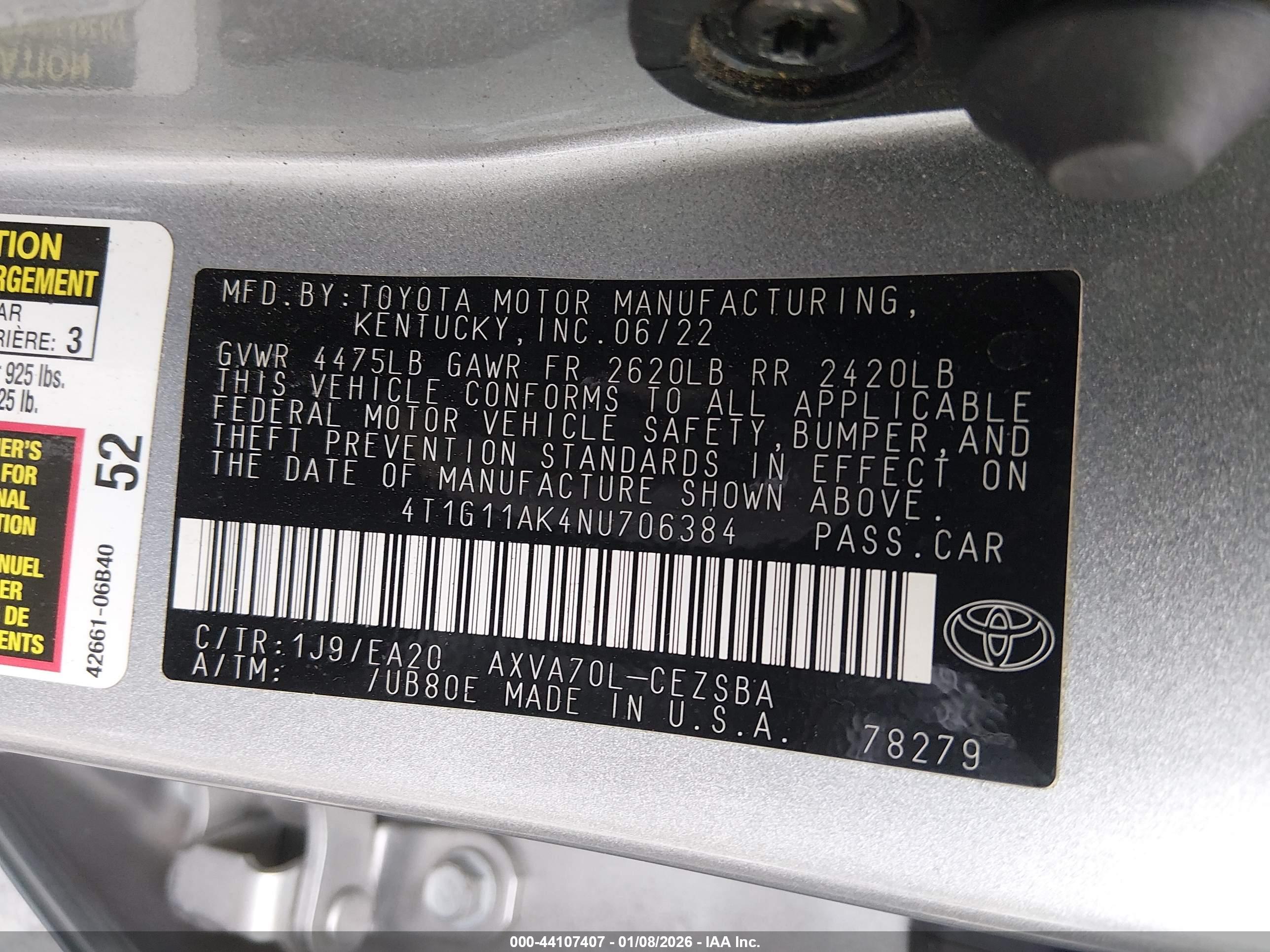 TOYOTA CAMRY image 9