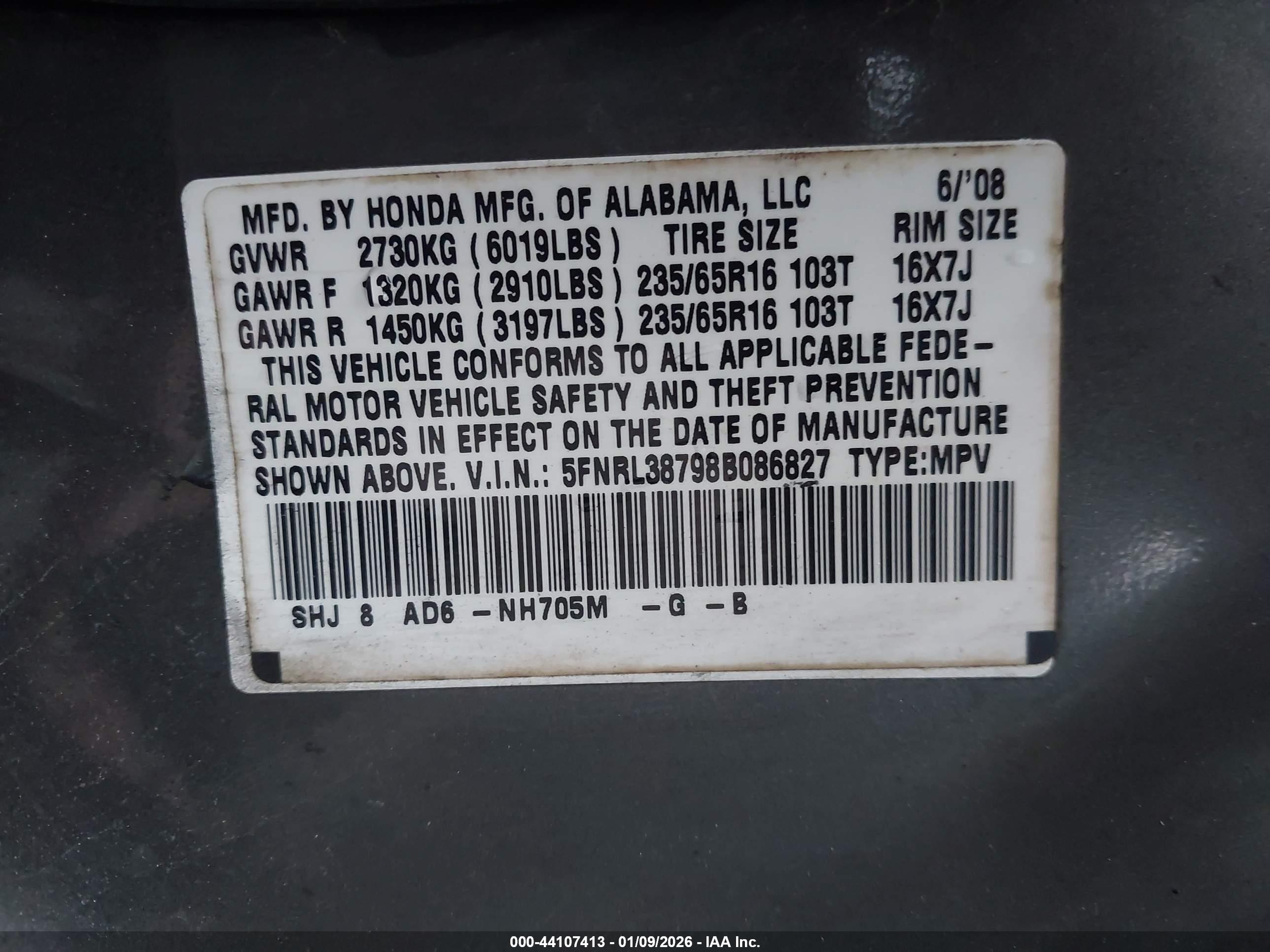 HONDA ODYSSEY image 9