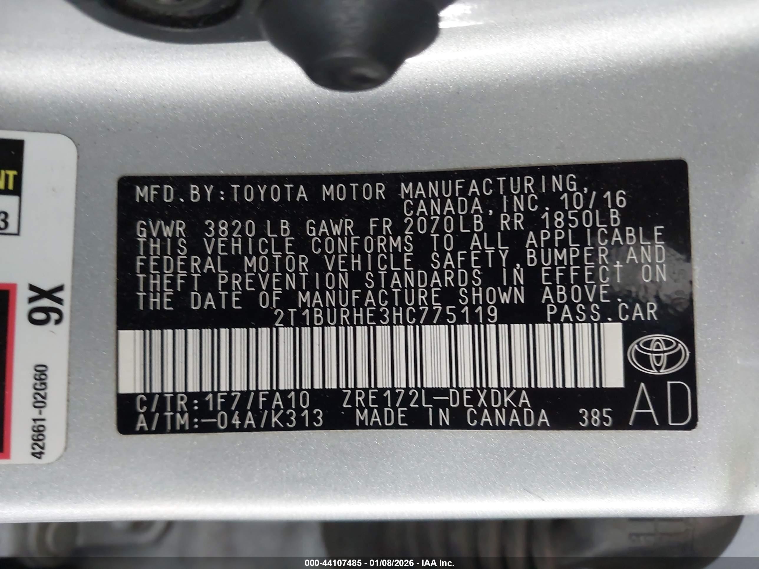 TOYOTA COROLLA image 9