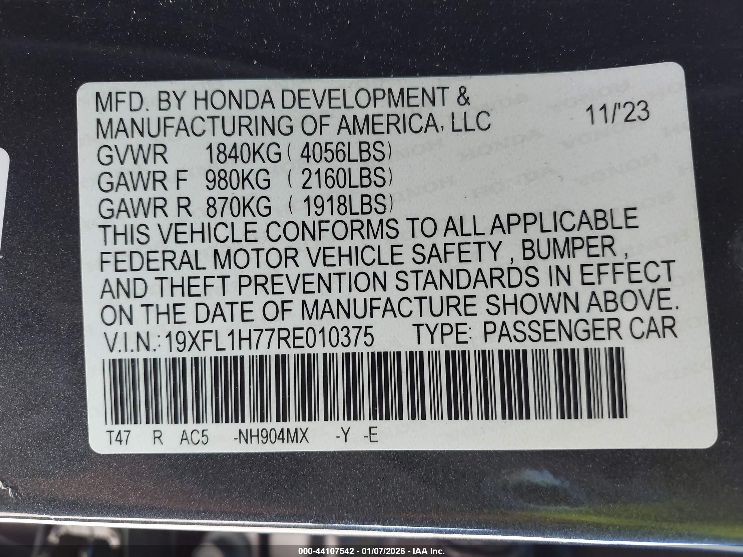 HONDA CIVIC image 9