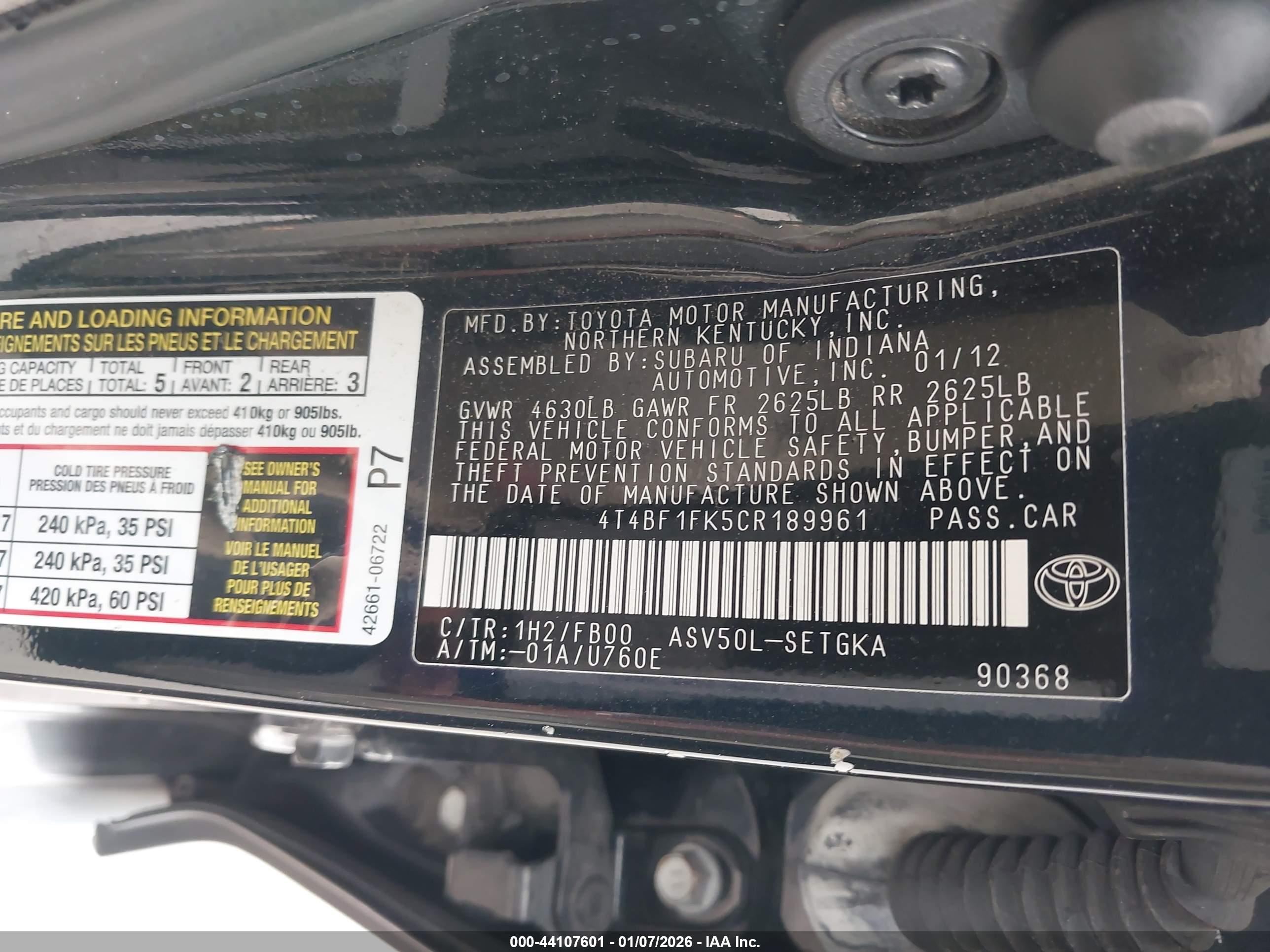 TOYOTA CAMRY image 9