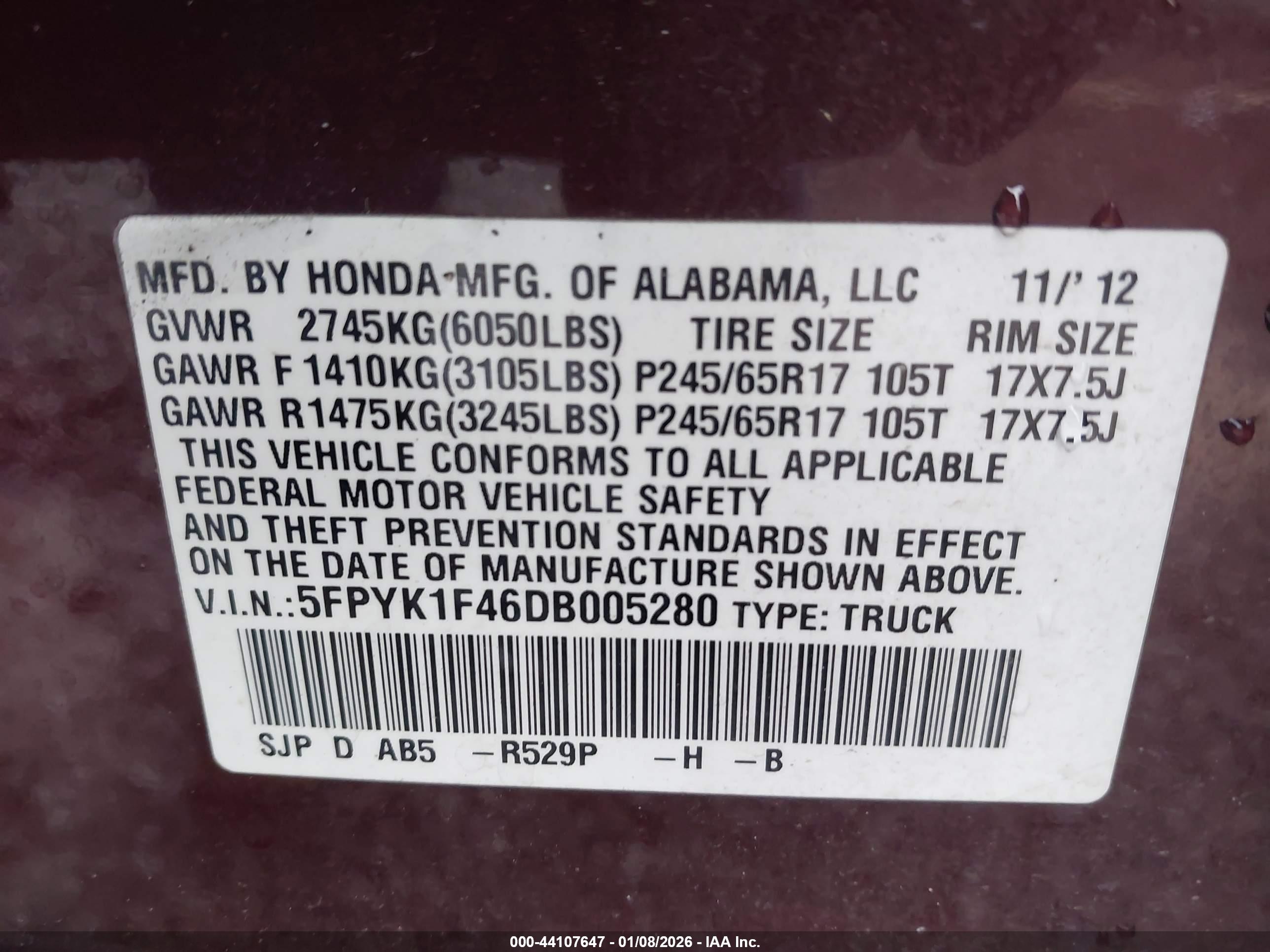HONDA RIDGELINE image 9