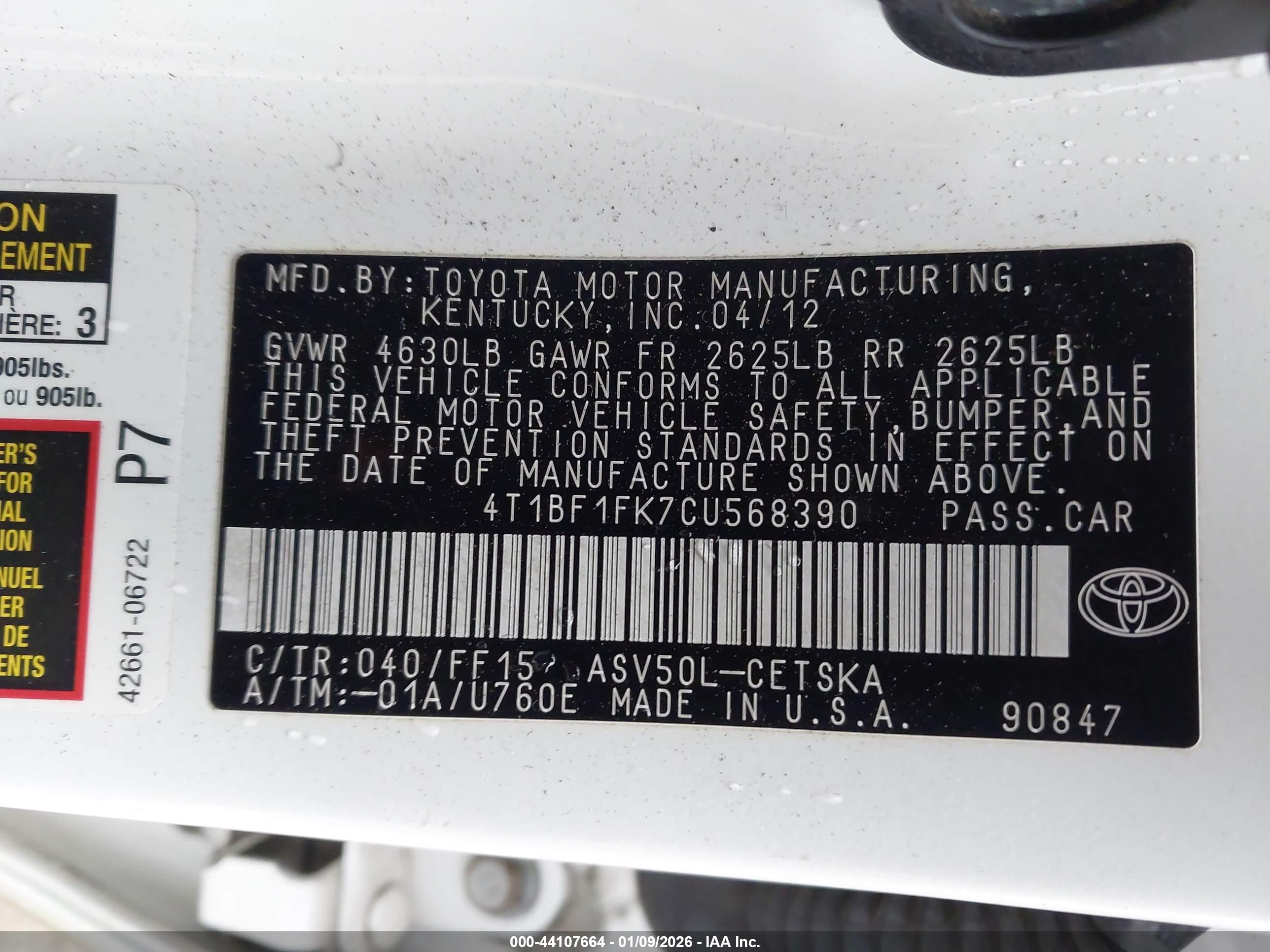 TOYOTA CAMRY image 9