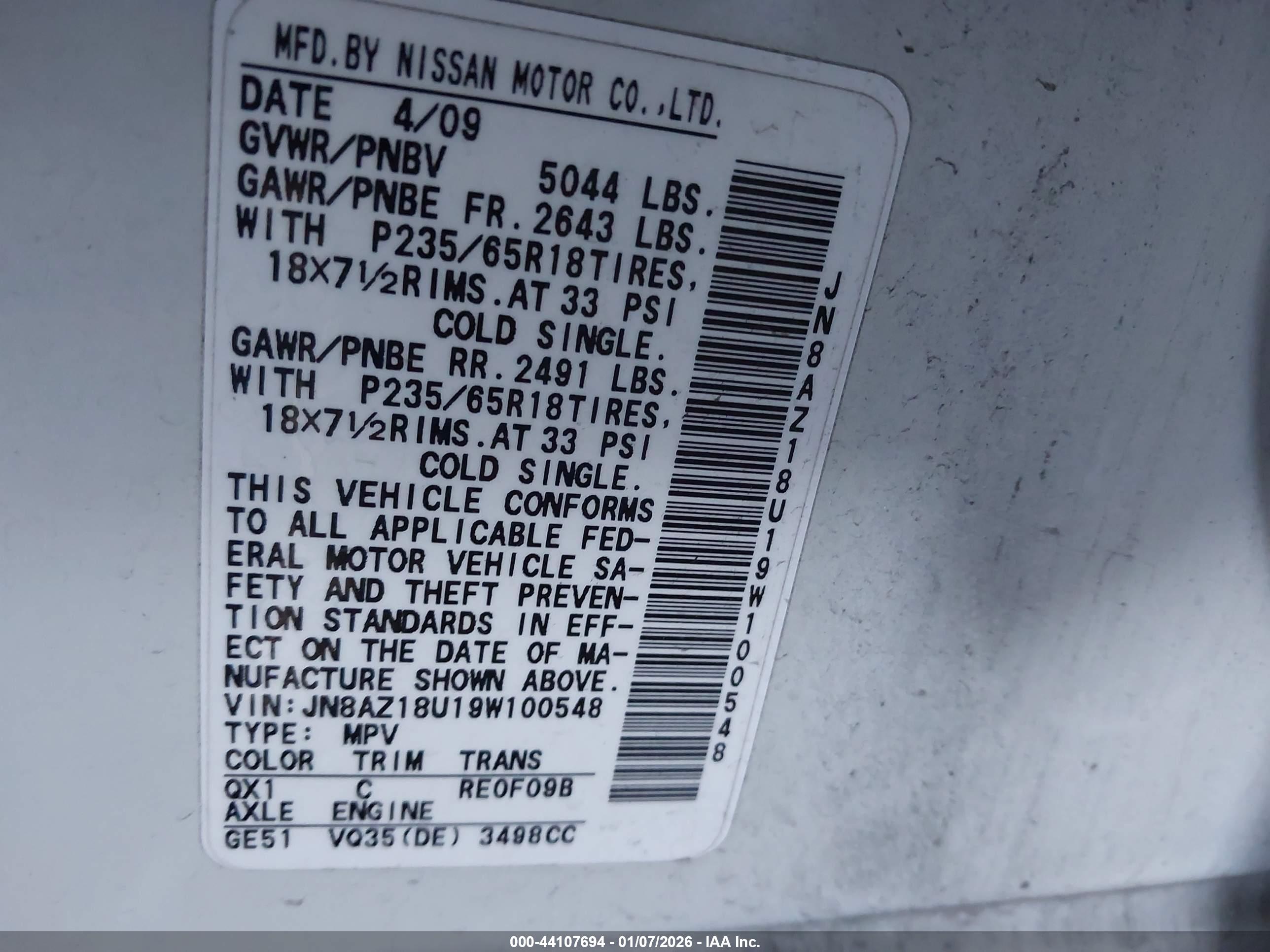 NISSAN MURANO image 9