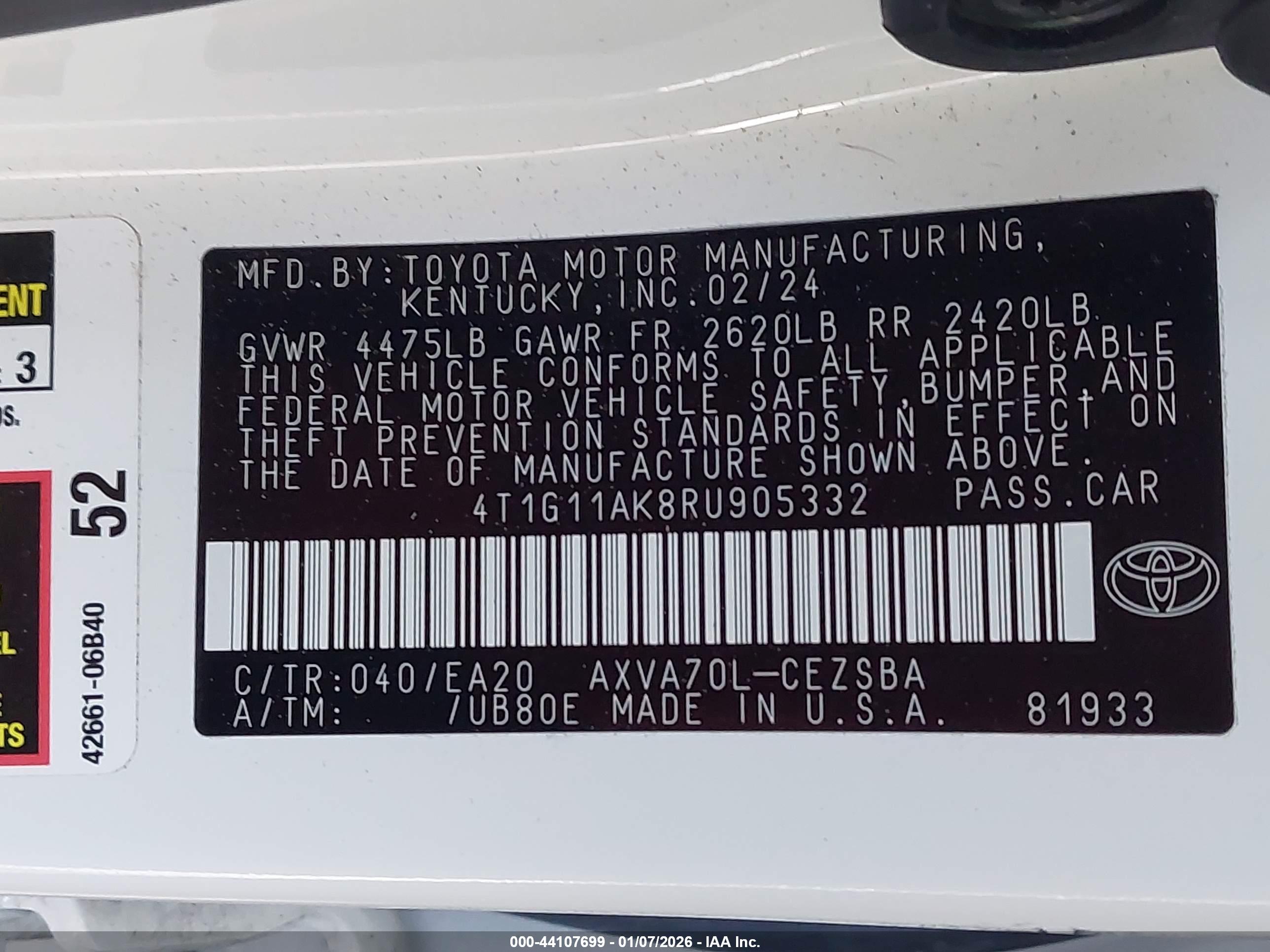 TOYOTA CAMRY image 9