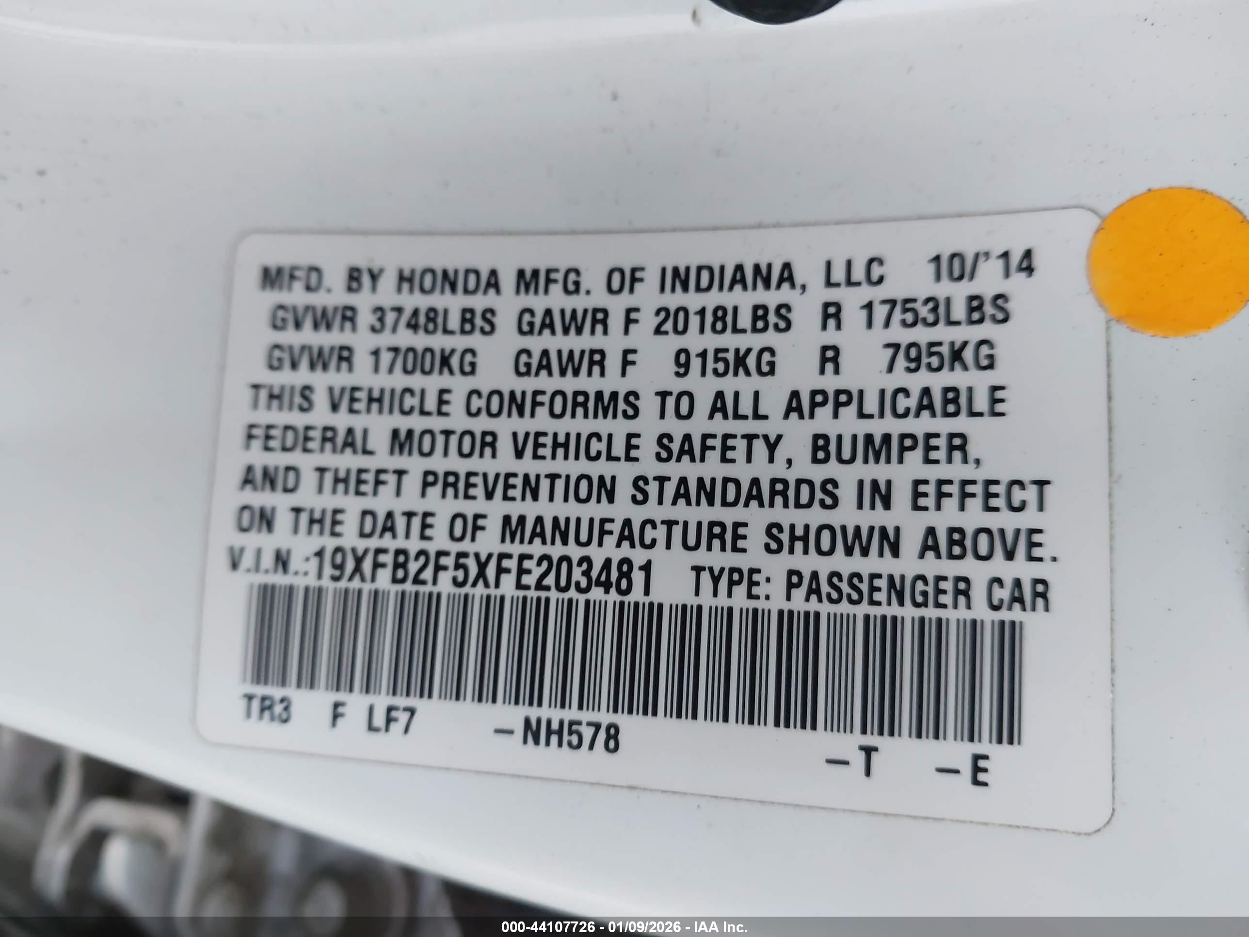 HONDA CIVIC image 9