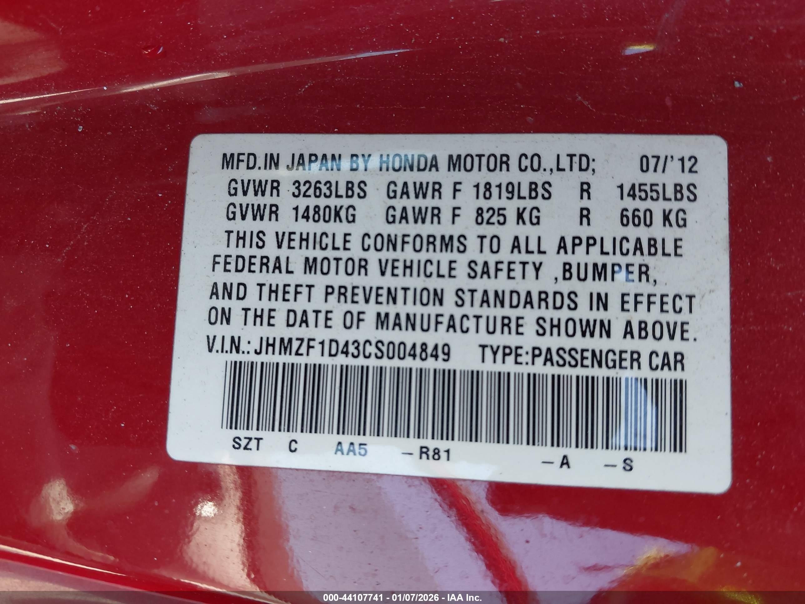 HONDA CR-Z image 9