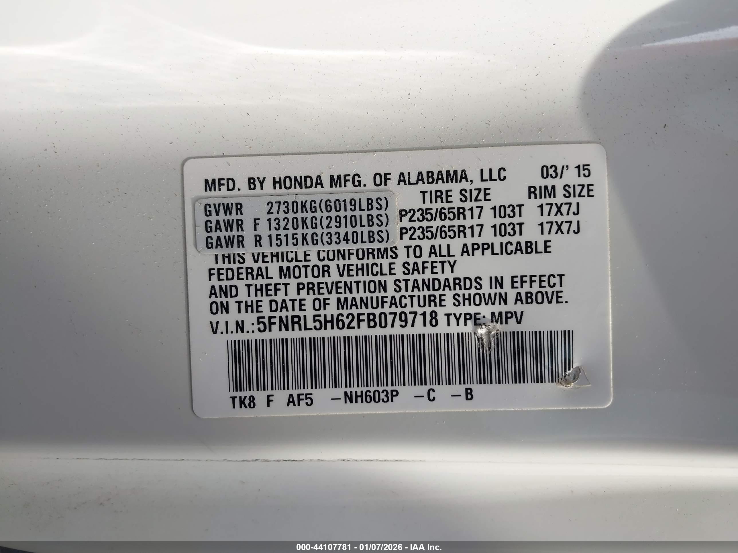 HONDA ODYSSEY image 9