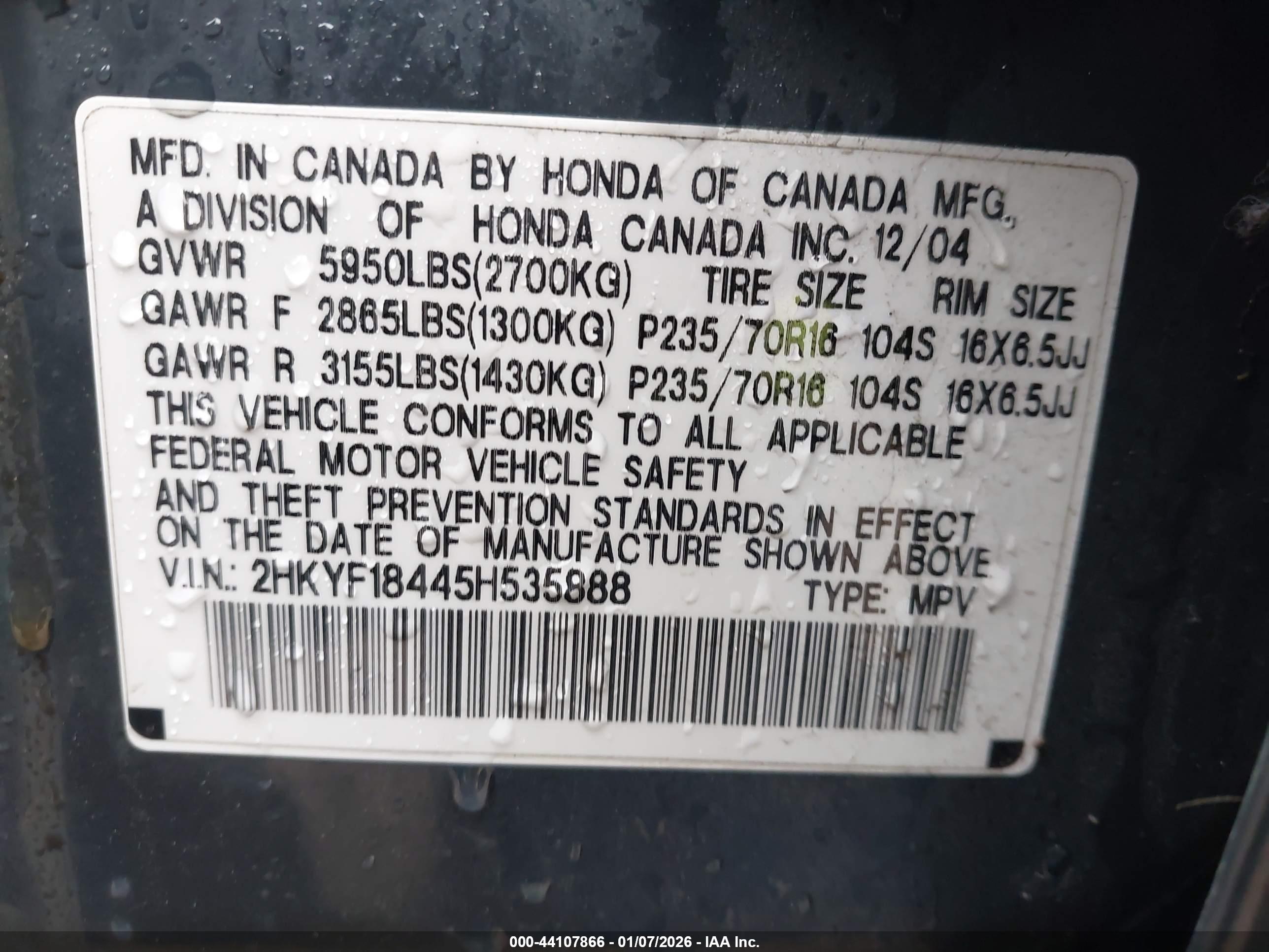 HONDA PILOT image 9