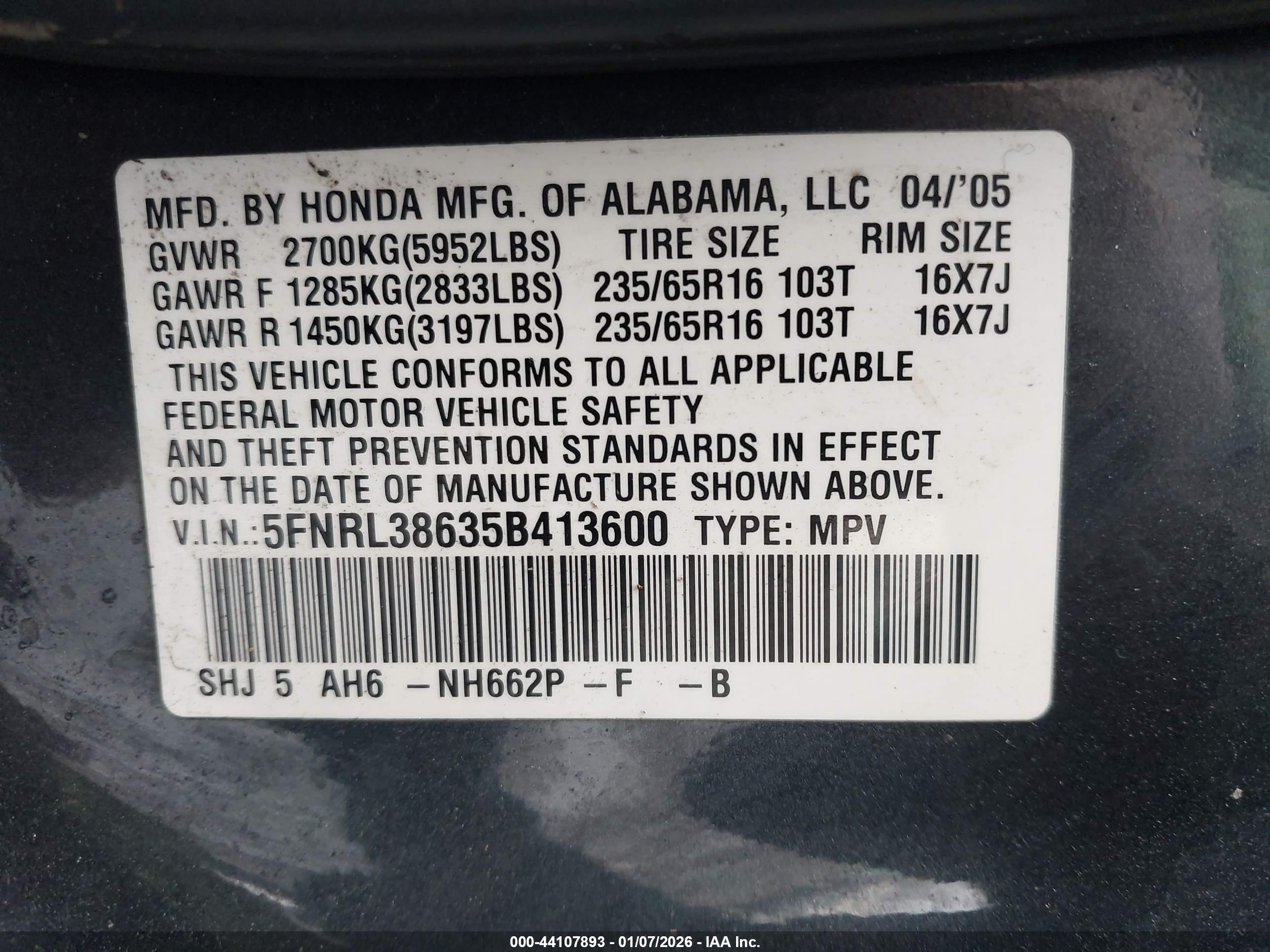 HONDA ODYSSEY image 9